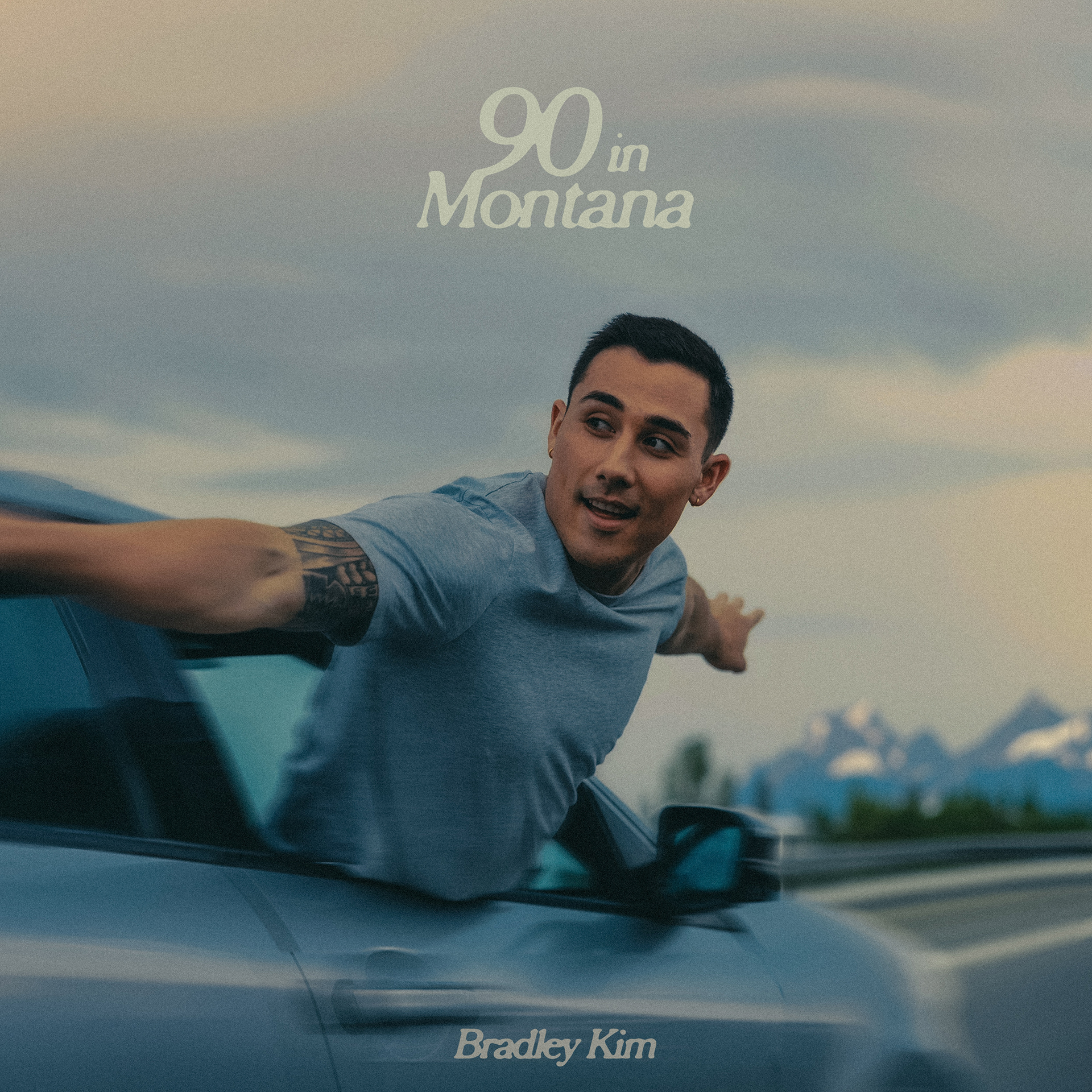Art direction and graphic design for Bradley Kim's single '90 in Montana'