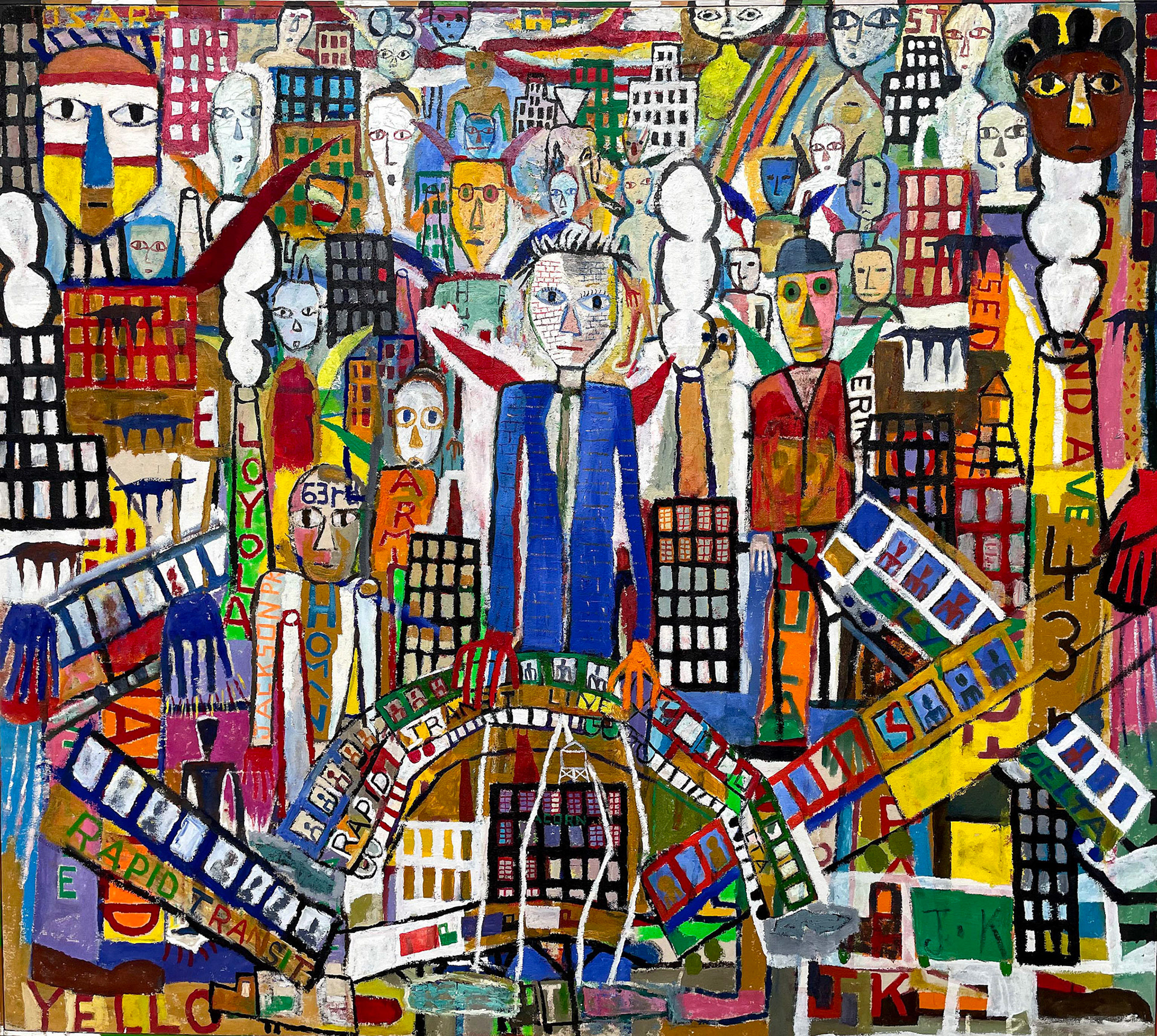 El People, 2003 Oil on Canvas 59” x 50” P03.110
