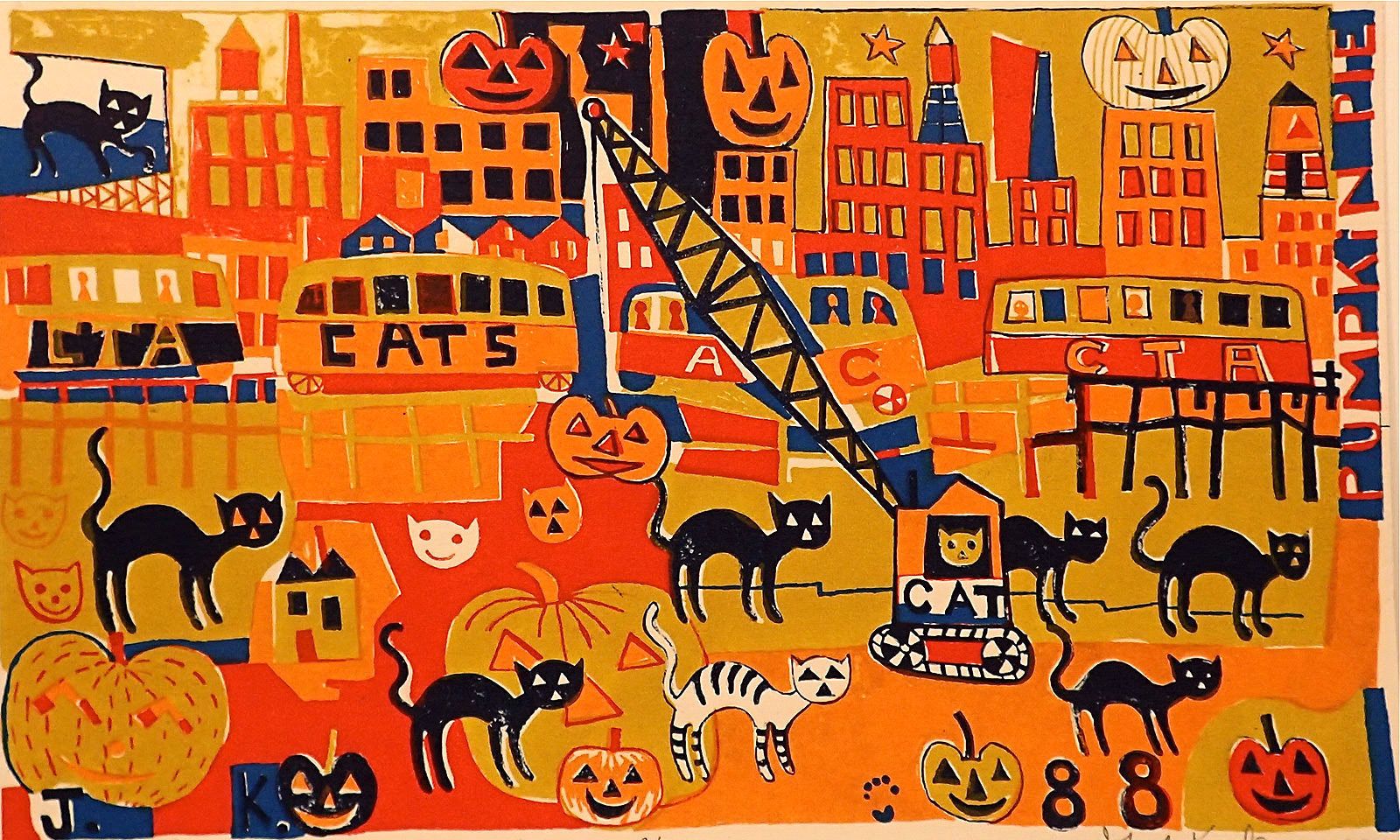 Untitled Cityscape, 1989 Silkscreen Print  7.5” x 11.5” S89