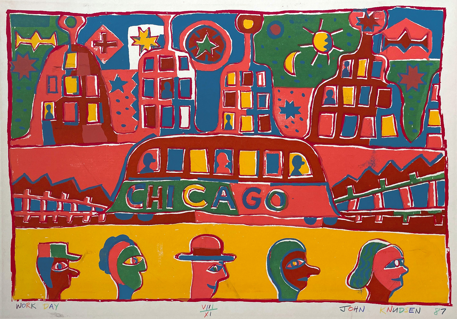 Work Day, 1987 Silk Screen Print  13” x 19” Image Size S87.228