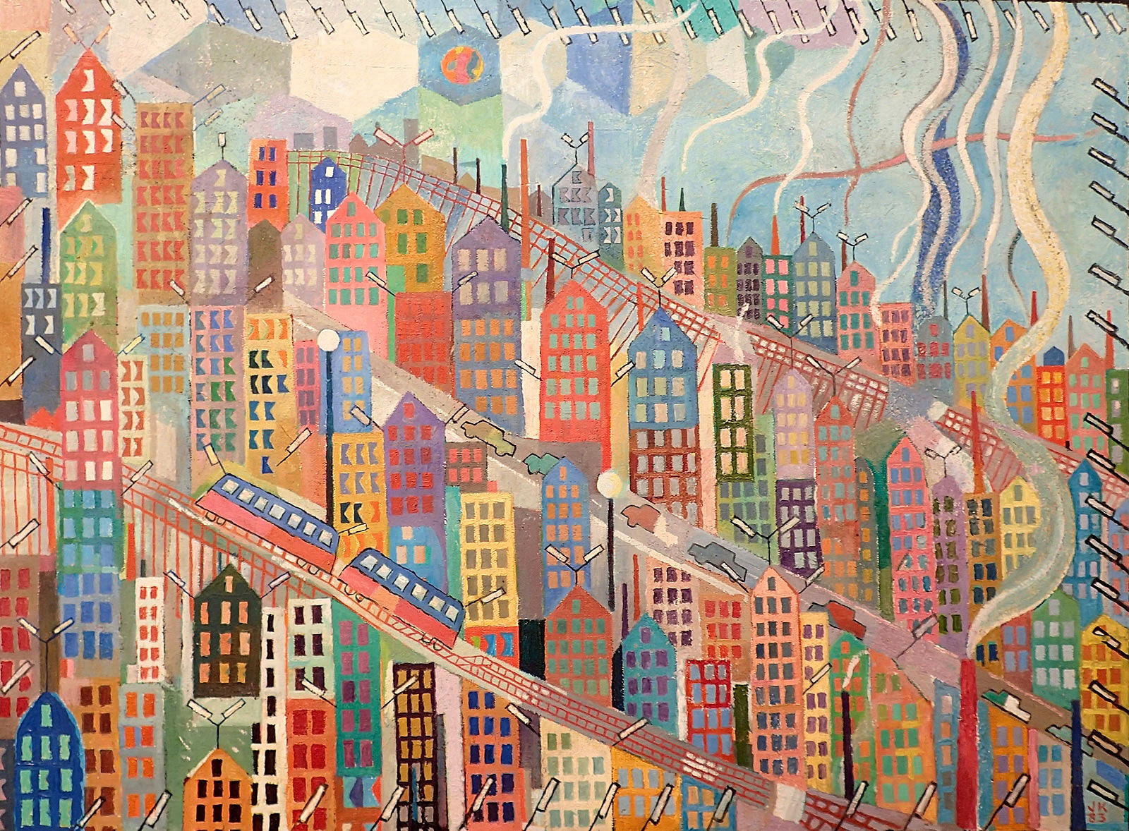 A Ride on the El, 1983 Oil on Canvas  20” x 26” P83.092