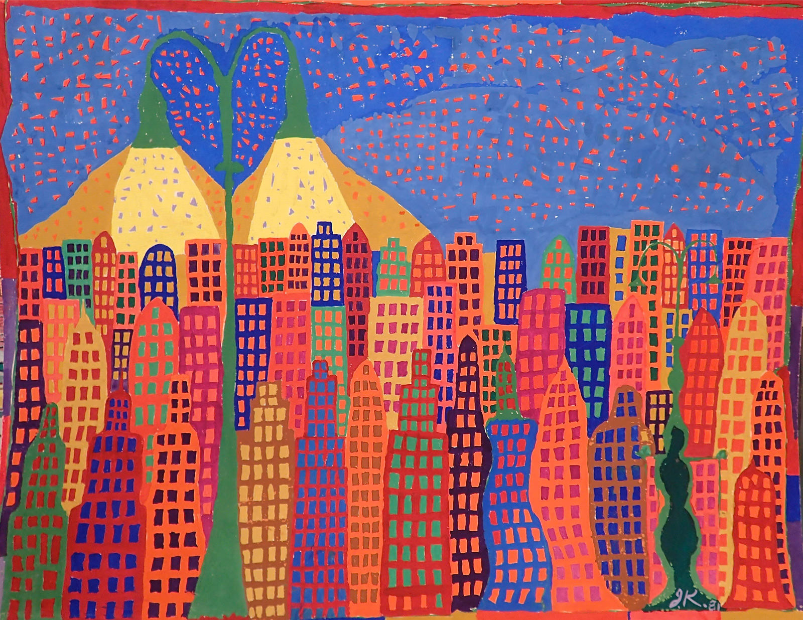Untitled, 1980c Acrylic on Paper 21” x 28” P80.128