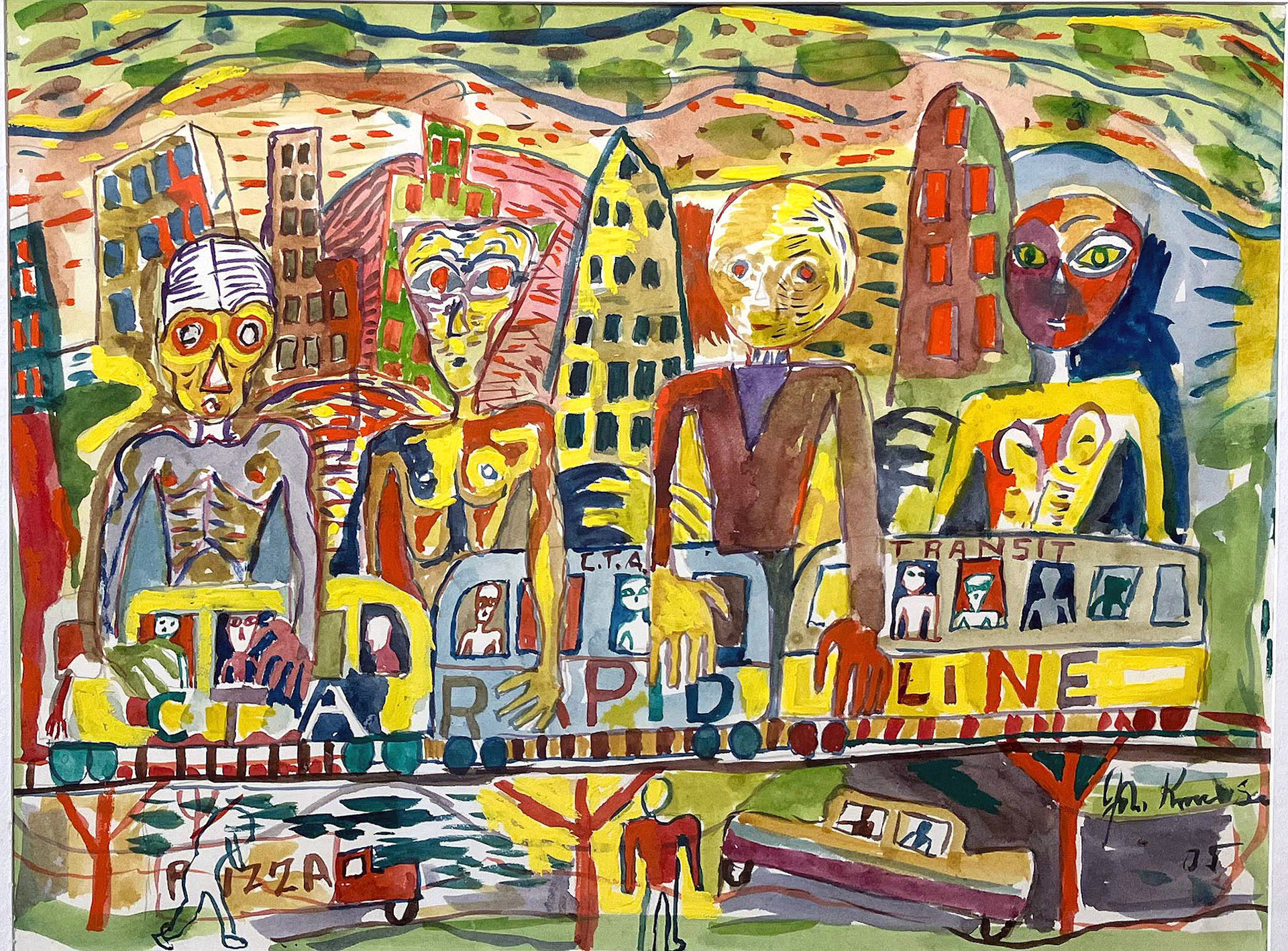 Rapid Line, 2005 Watercolor on Paper 10” x 13” P05.109
