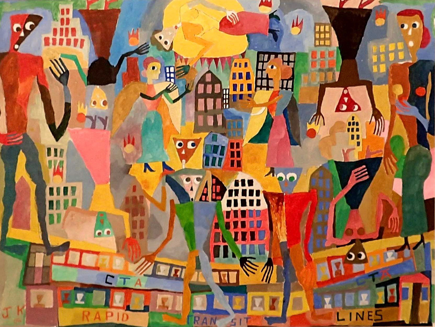 Angles and Sleepwalkers, 2006 Guache on Paper 14” x 20” P06.159