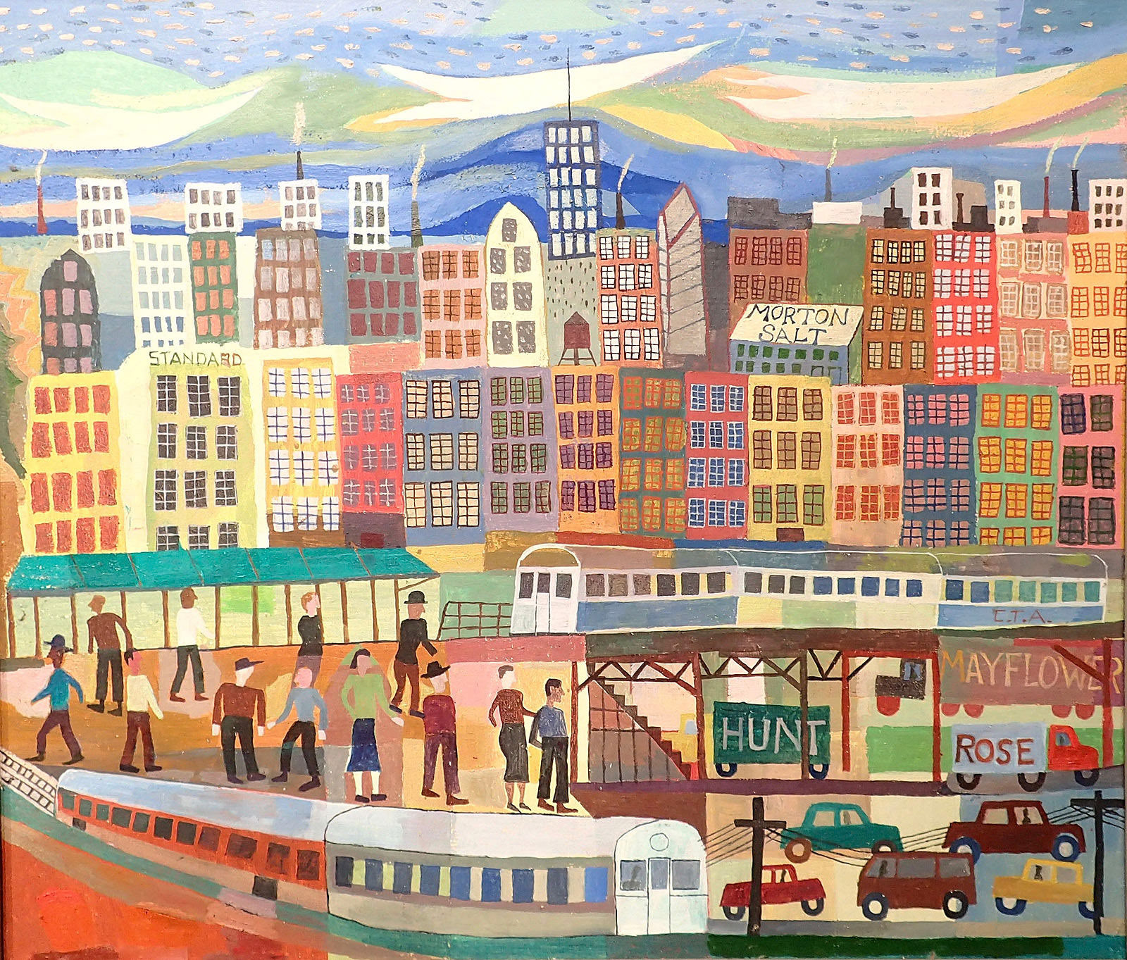 Noise from Southtown, 1996 Tempura and Oil on Board 18 x 24” P96.111