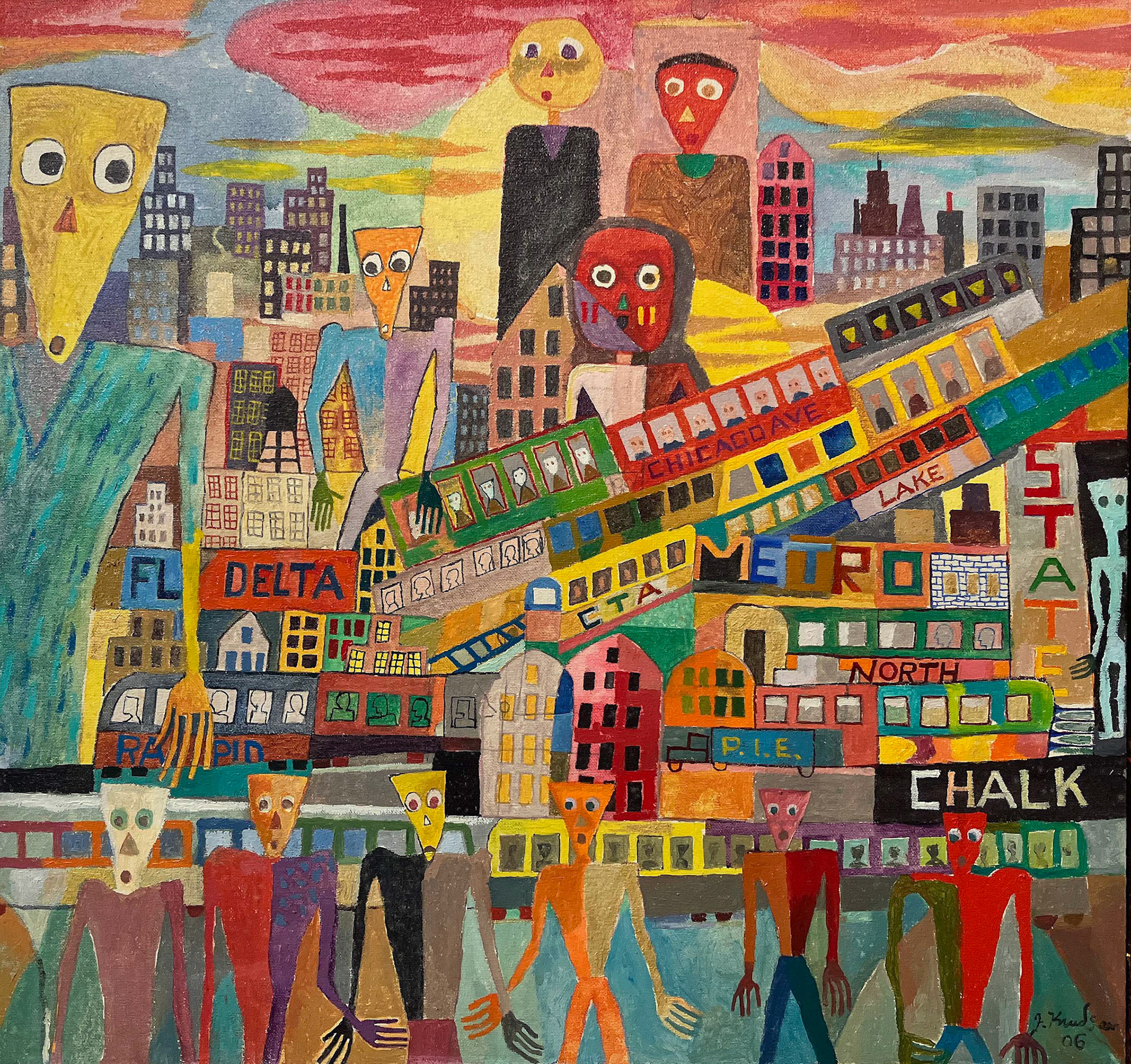 Couple in the City, 2006 Oil on Canvas 20” x 21” P06.132