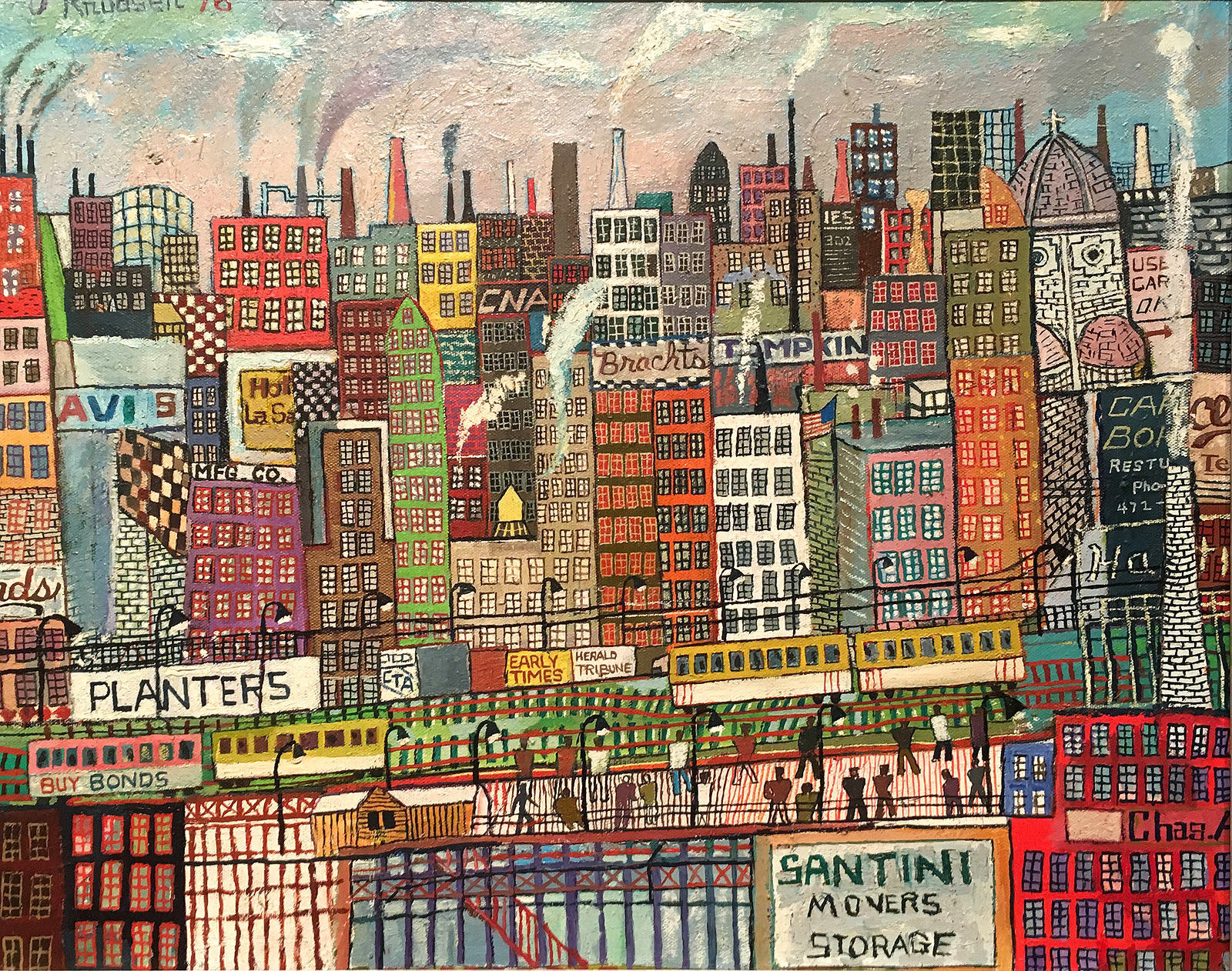 Untitled (Cityscape), 1976 Oil on Canvas  16” x 20” P76.084