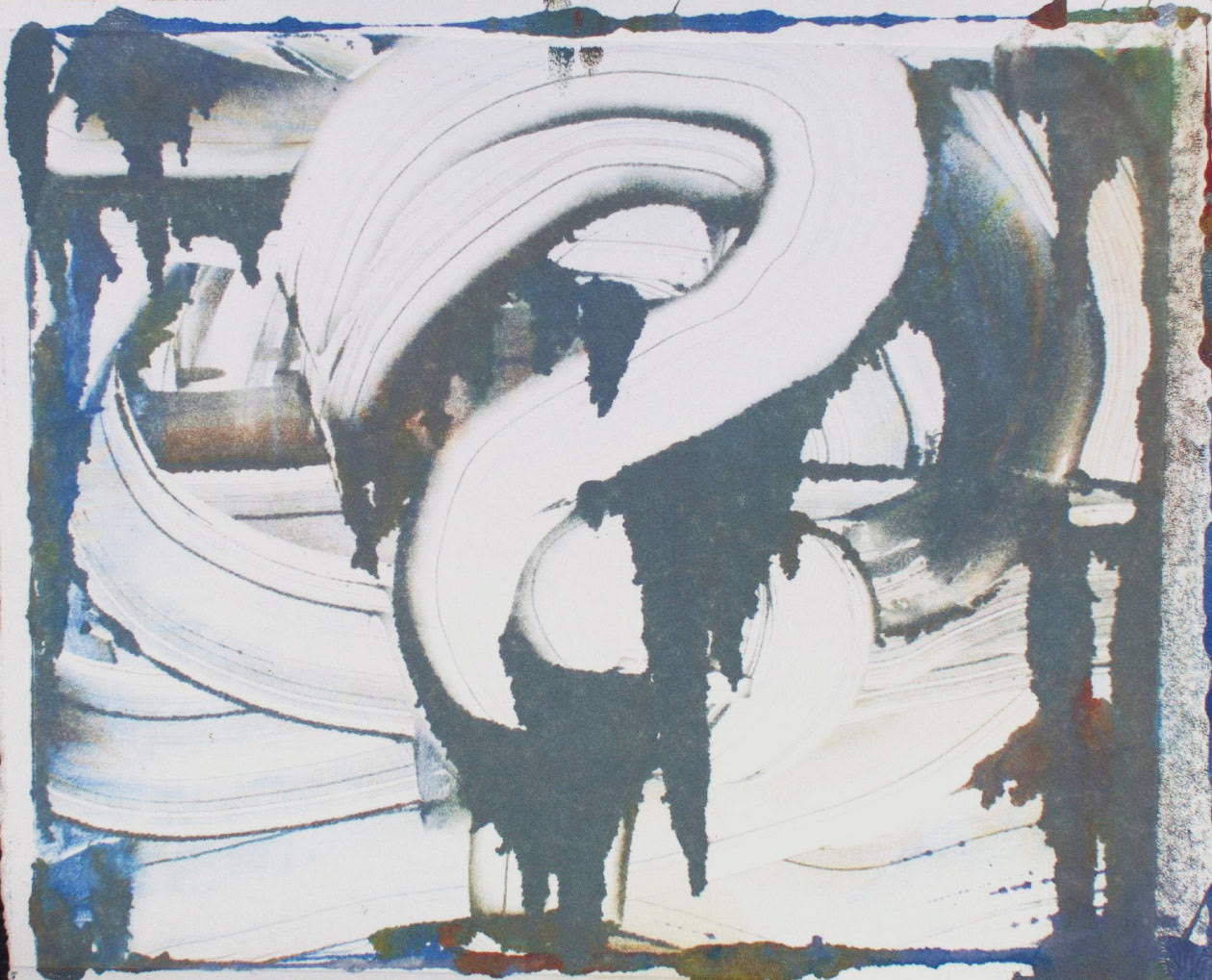 "Cynicism" 8x12in monoprint