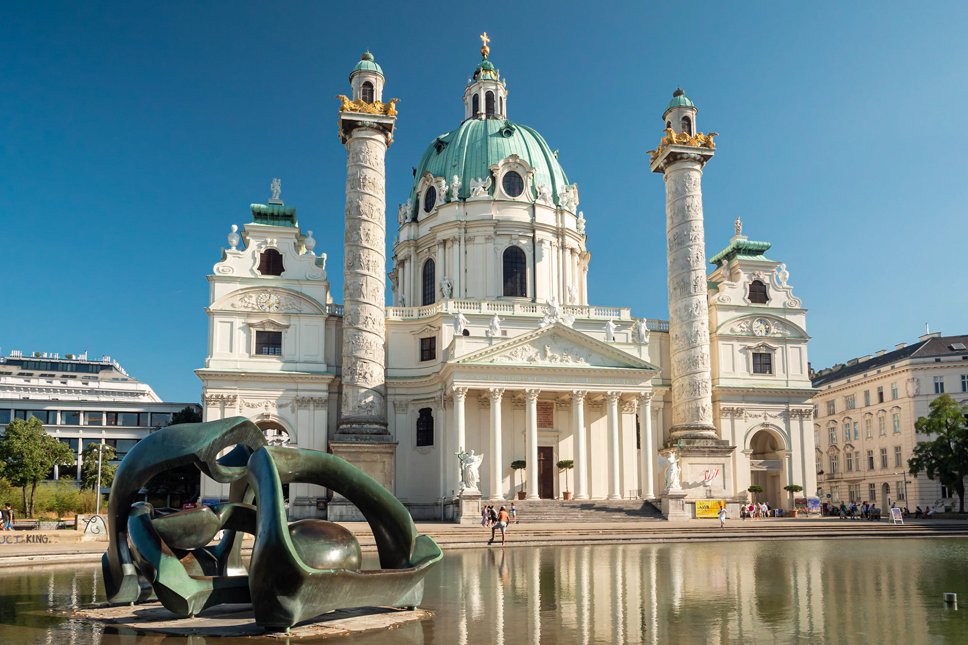 L'église Saint-Charles Karlskir est située sur la Karlsplatz de Vienne.