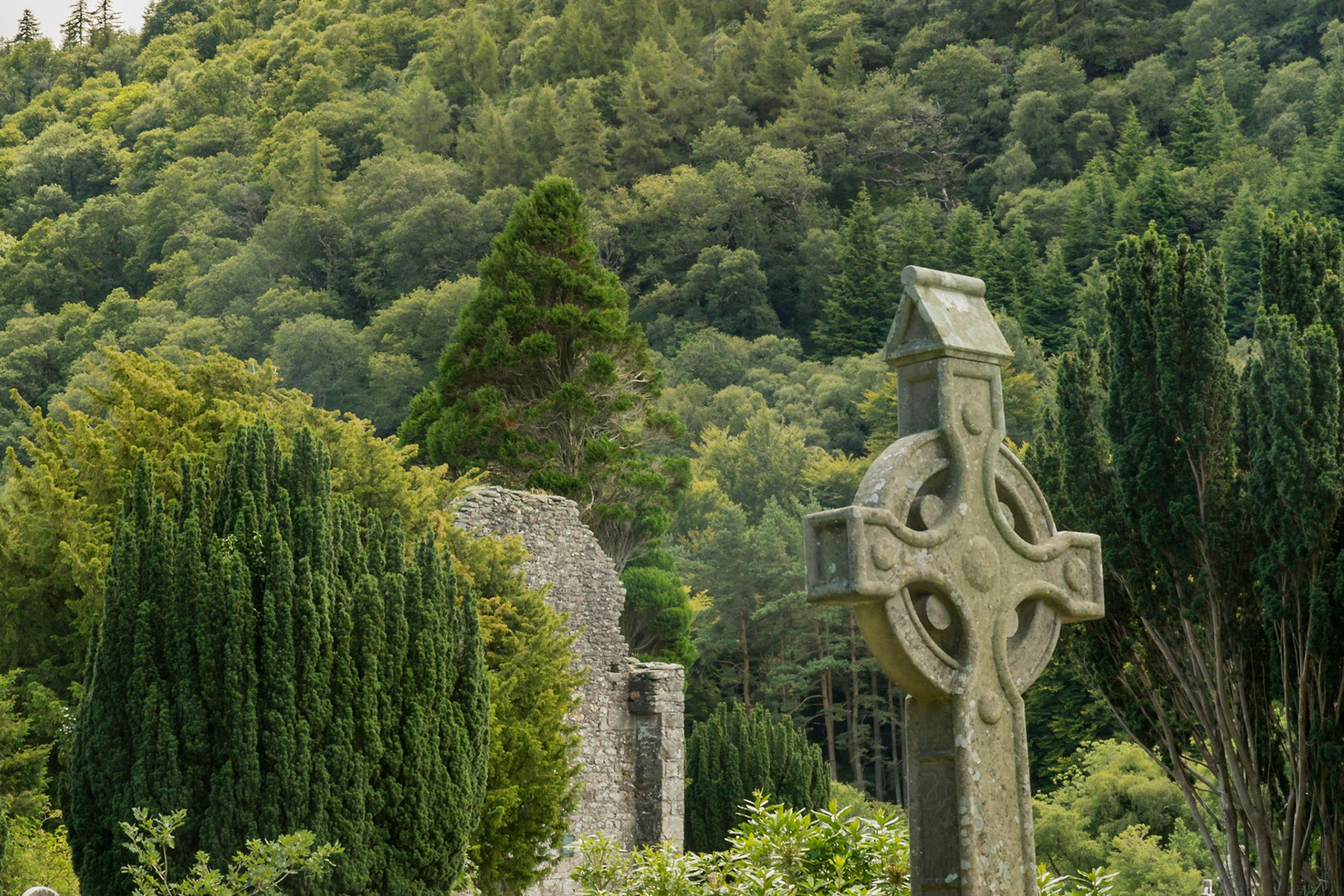 Cité monastique de Glendalough - Wicklow - Ireland - Cette cité monastique a été crée par Saint Kevin en 570.
