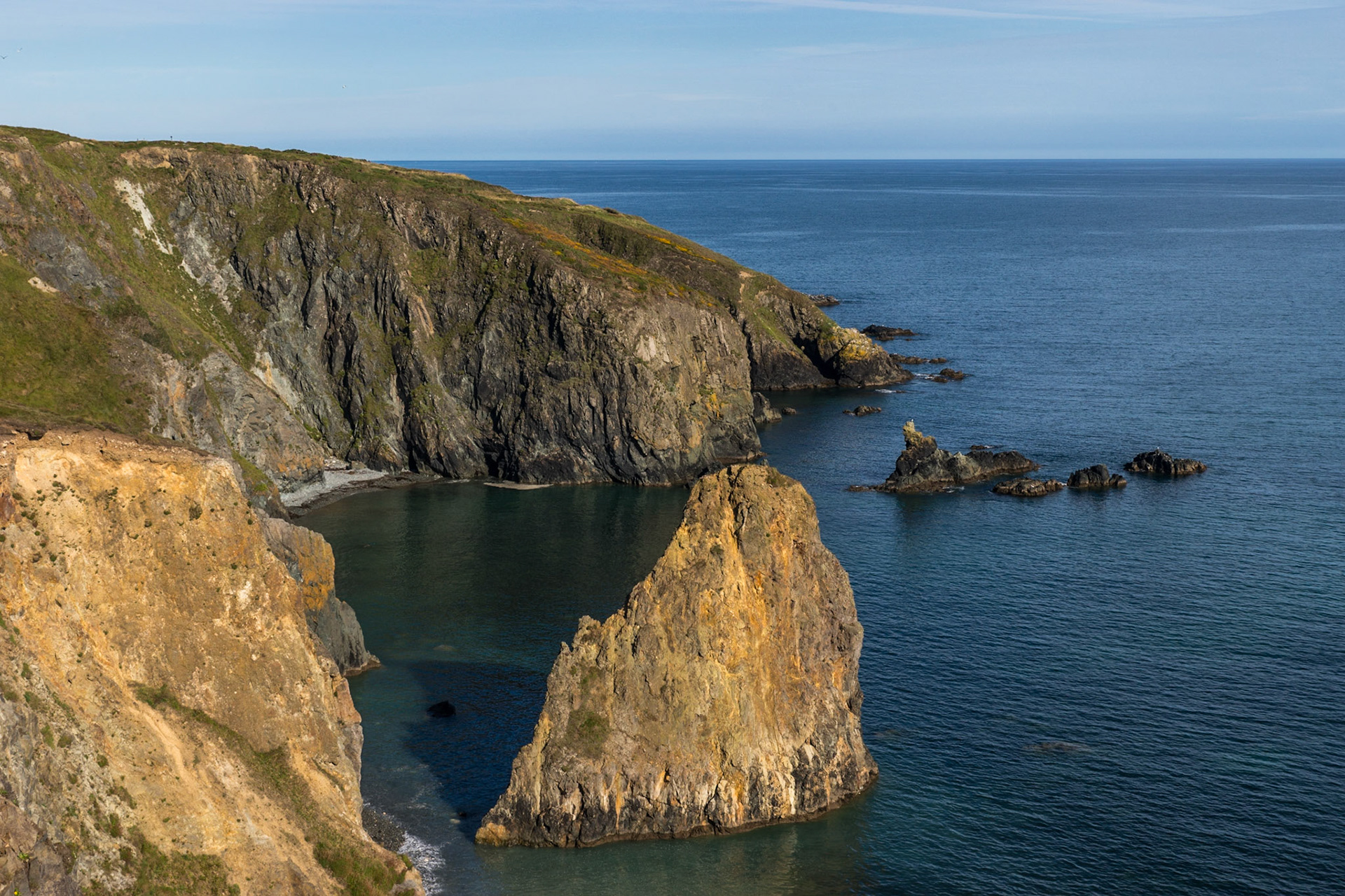 Falaises de Bonmahon, Waterford, Irlande