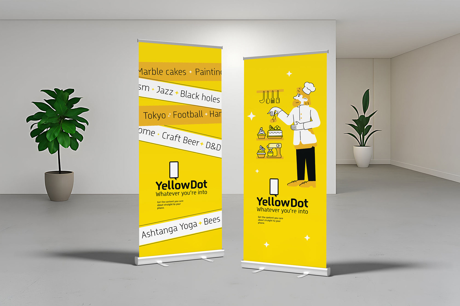 עיצוב רולאפ ממותג לחברת תקשורת