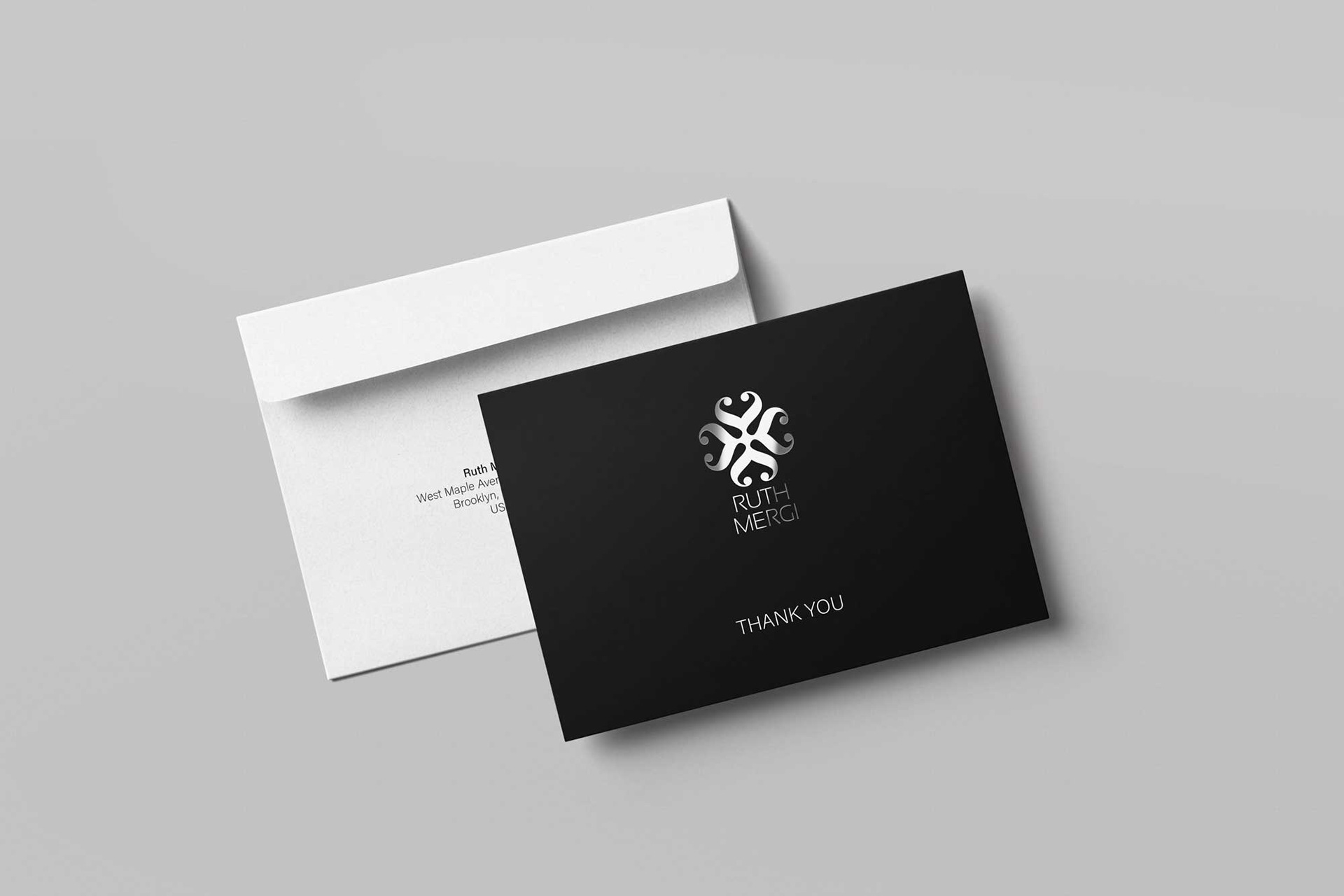 עיצוב כרטיס תודה למותג כתובות לחתונה