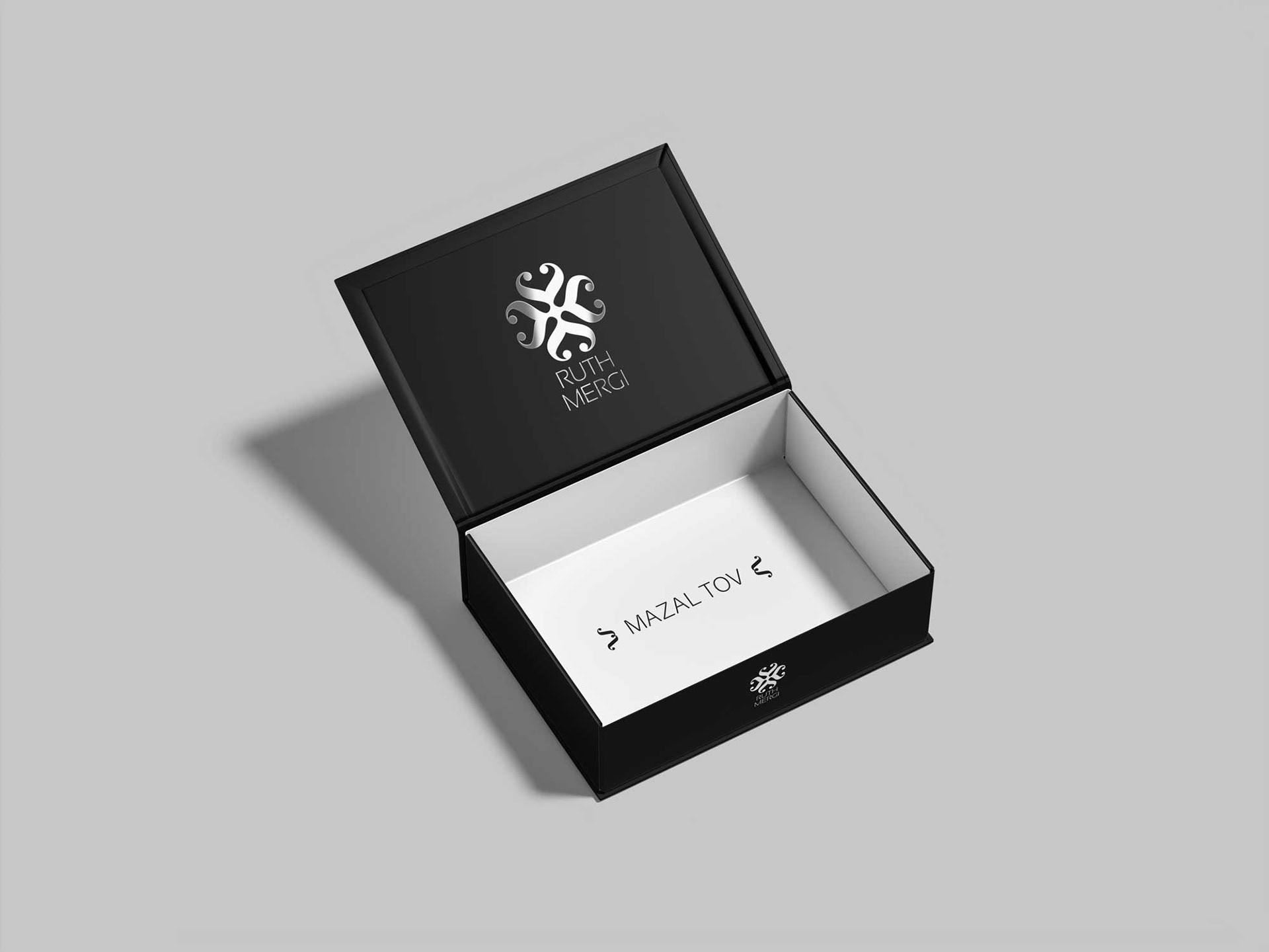 עיצוב קופסת אריזה יוקרתית למותג כתובות