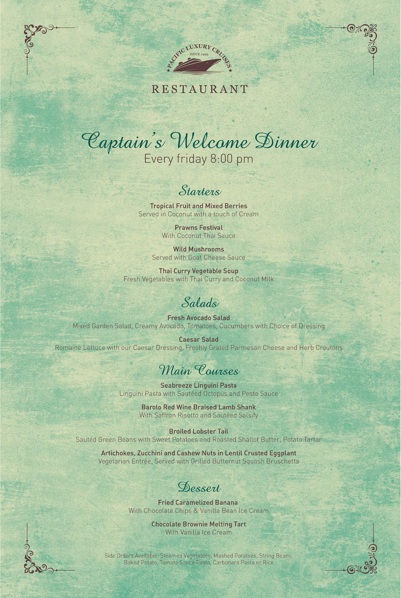 Menu poster