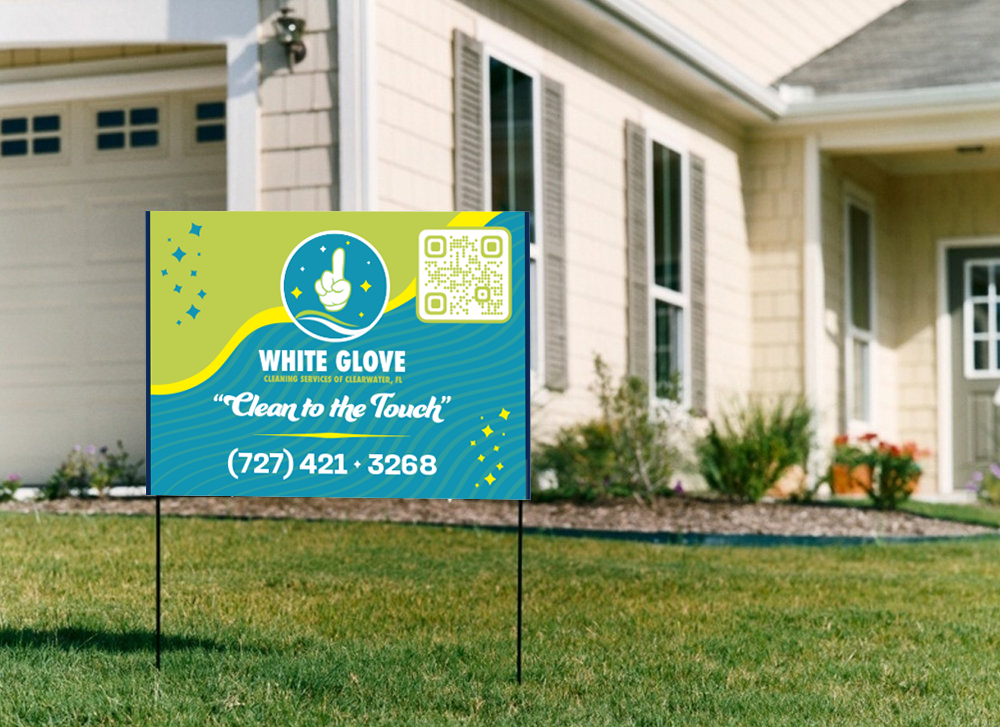 Cleaning Yard Sign
