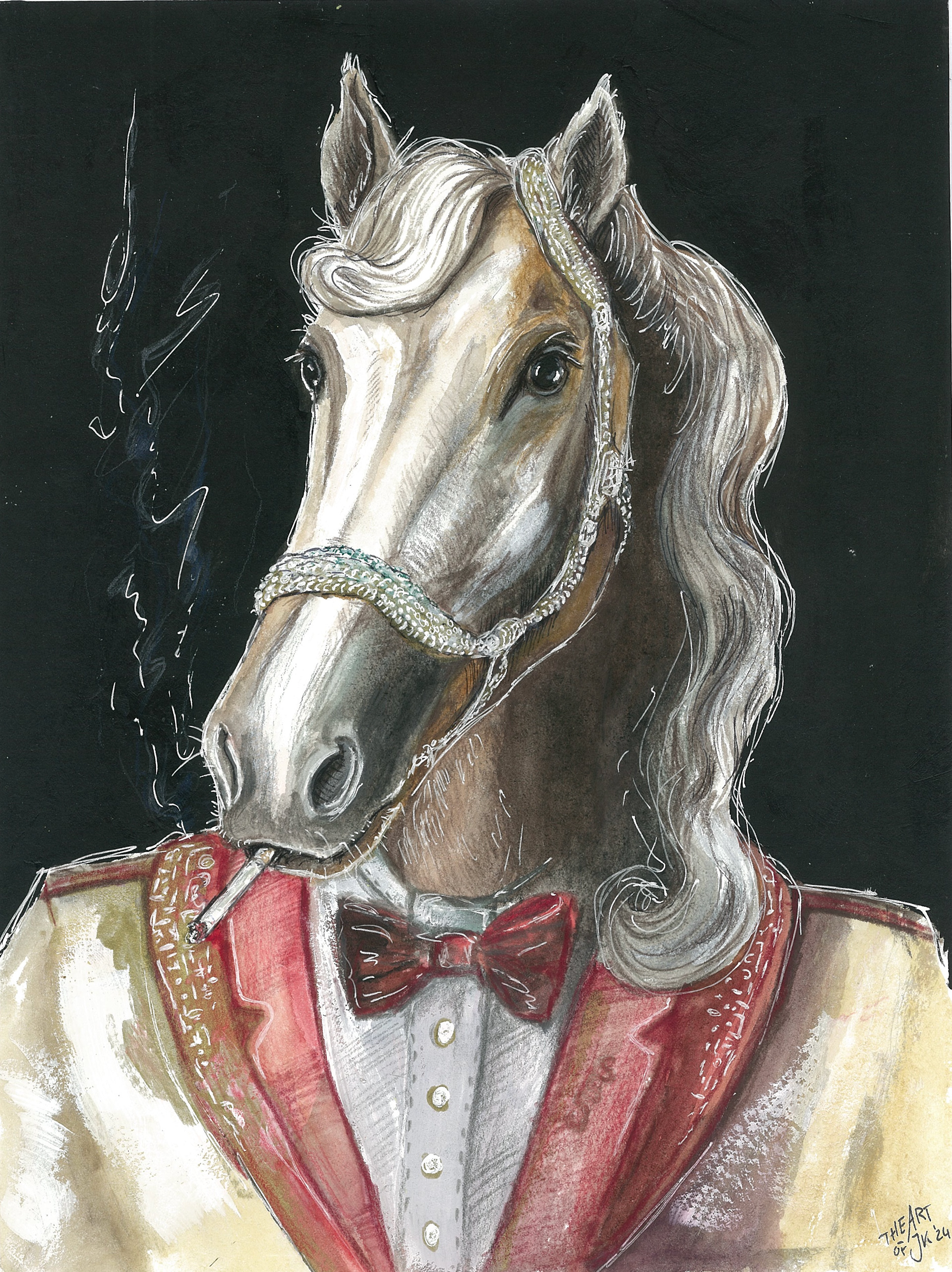 "Smokey Goldie" 2024, 24xx32cm