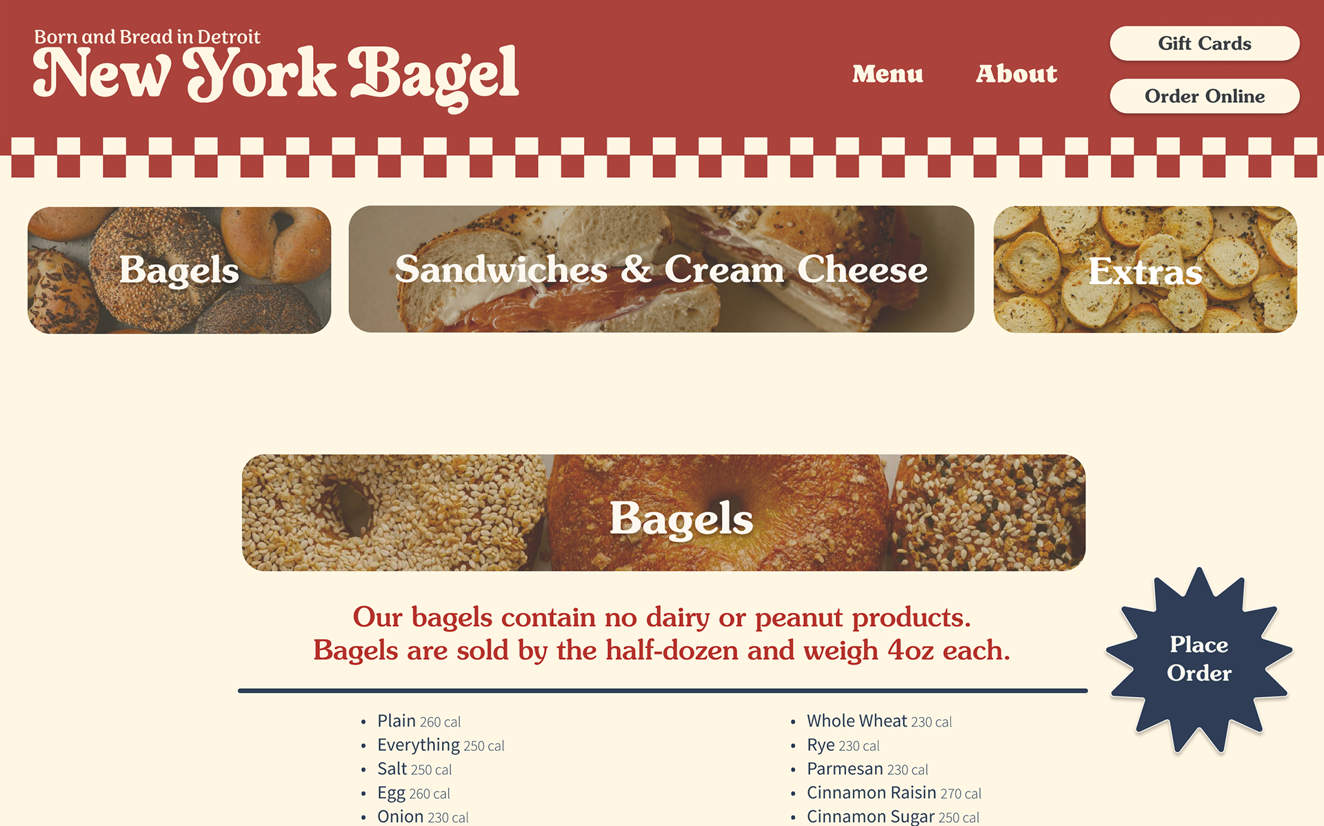 Menu Page