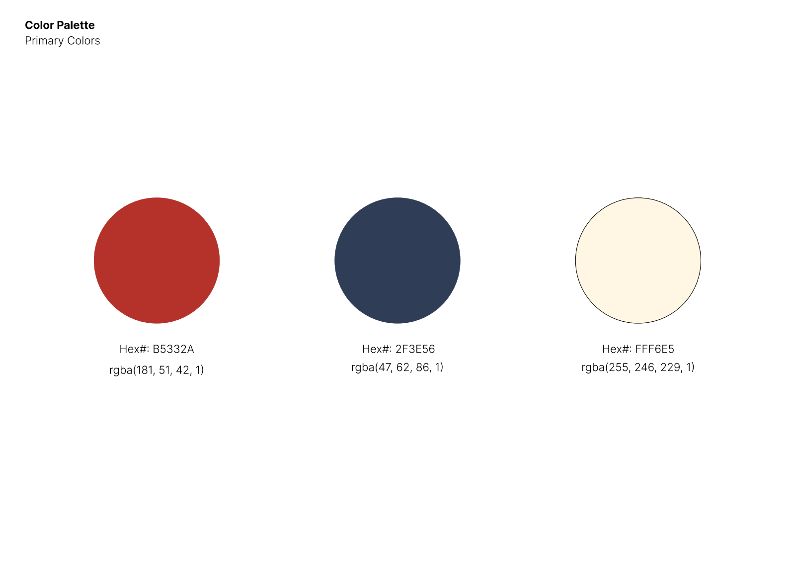 Primary Color Palette