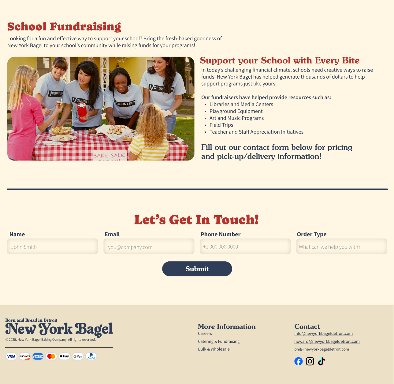 Fundraising Contact Page