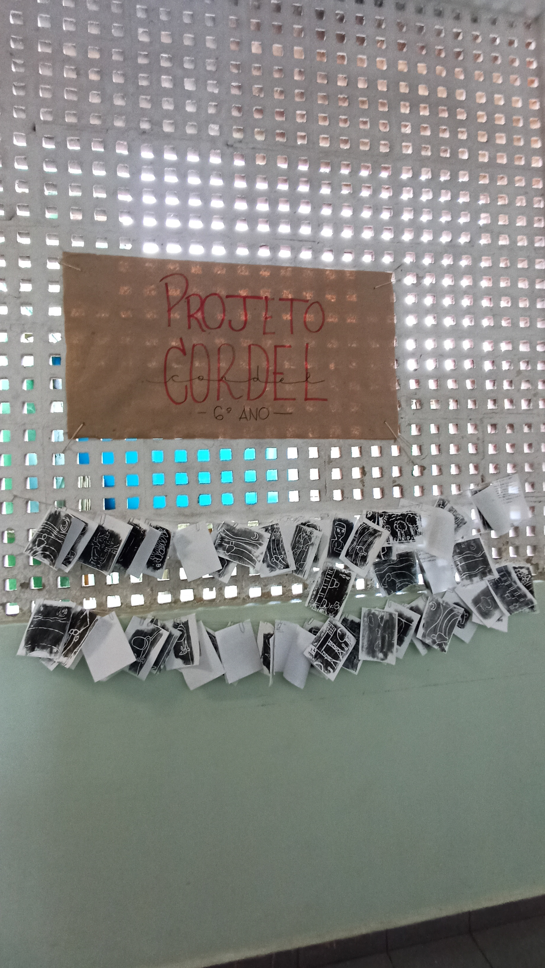 Painel com cordéis finalizado