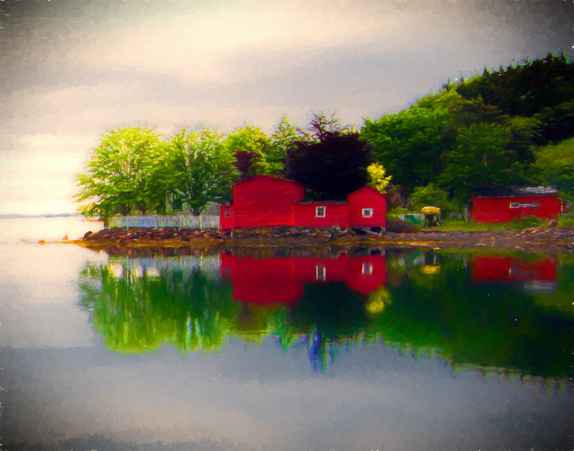 Red Stage Reflections