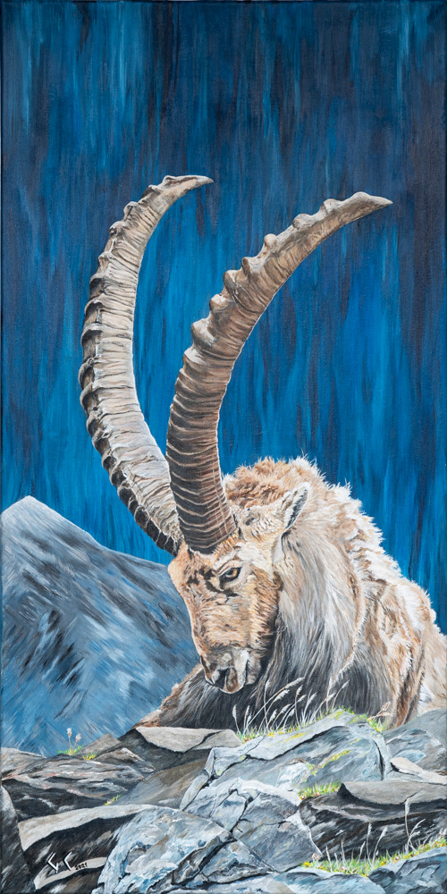 Steinbock (Blau)