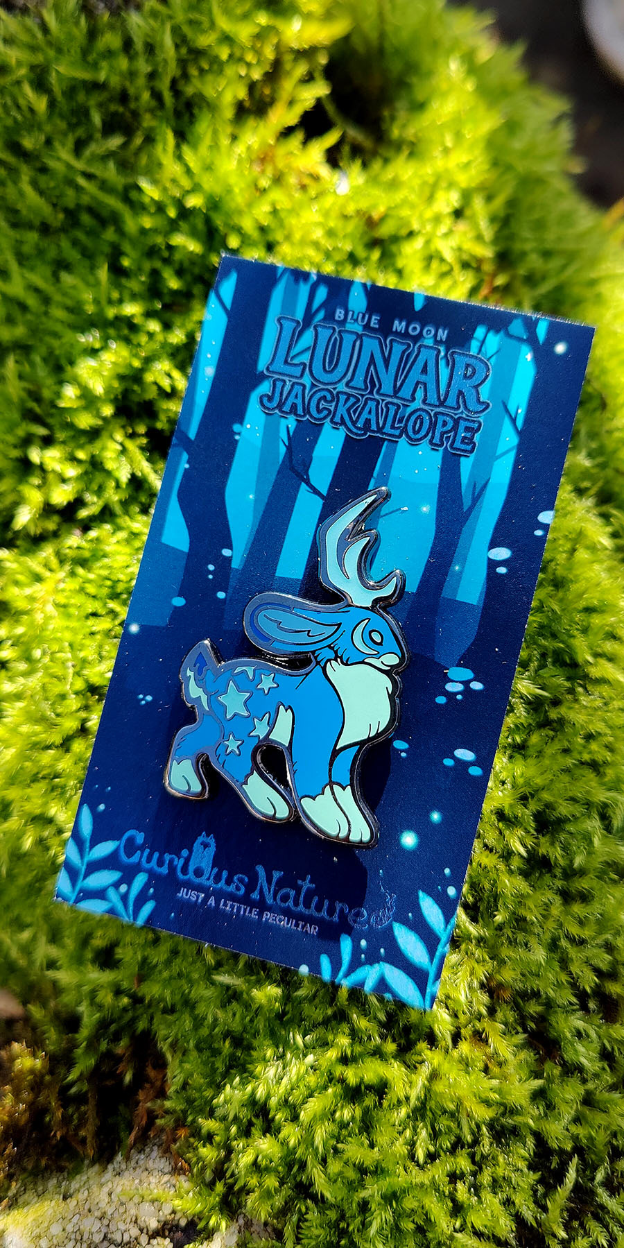 Blue Moon Jackalope Enamel Pin