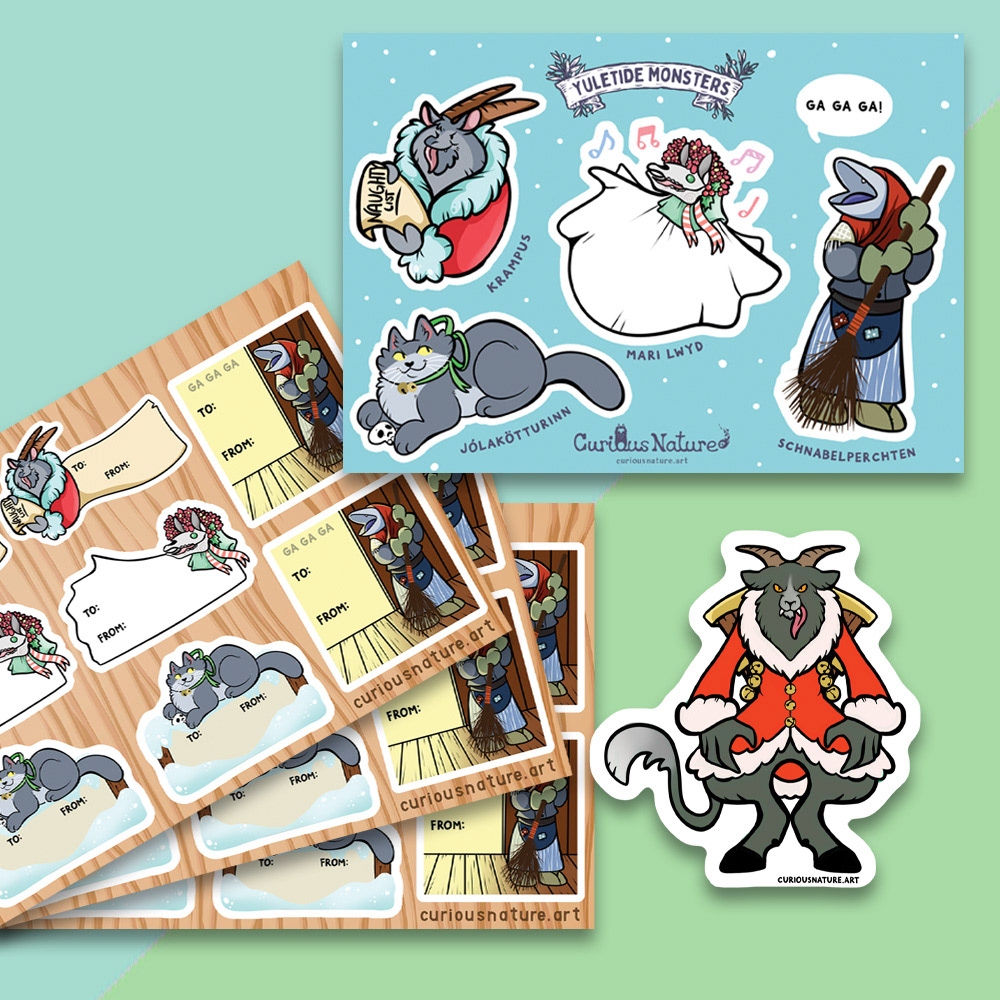 Yuletide Monsters: Stickers