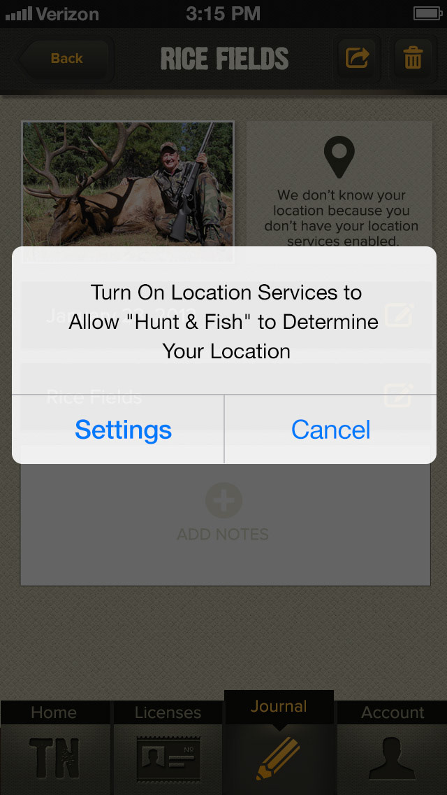 Location turn on permission
