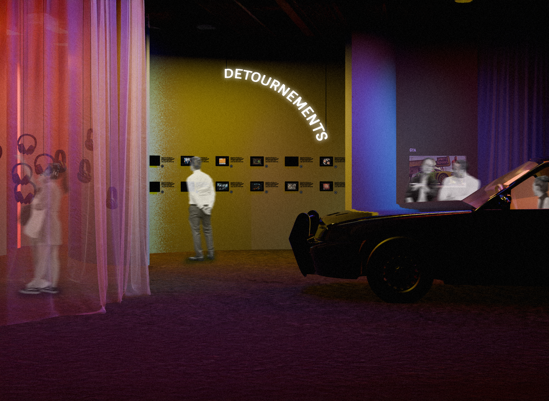 (Partie III de l'exposition - La technologie au service de l'immersion) Zone des détournements et GTA
