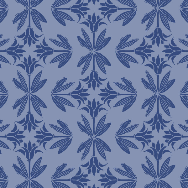 Tulip Block Print Tile