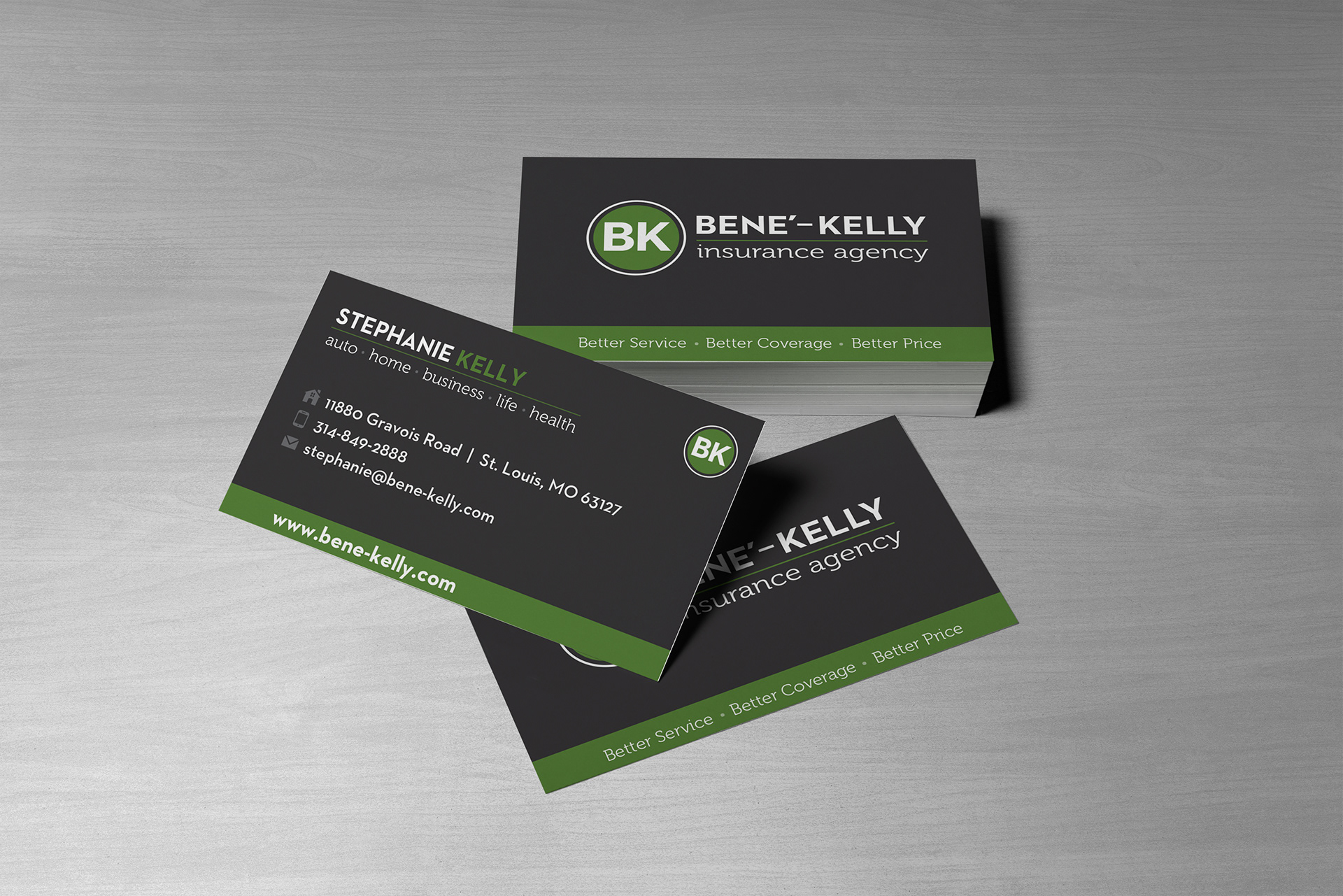 Business cards | Bene-Kelly, St. Louis, MO