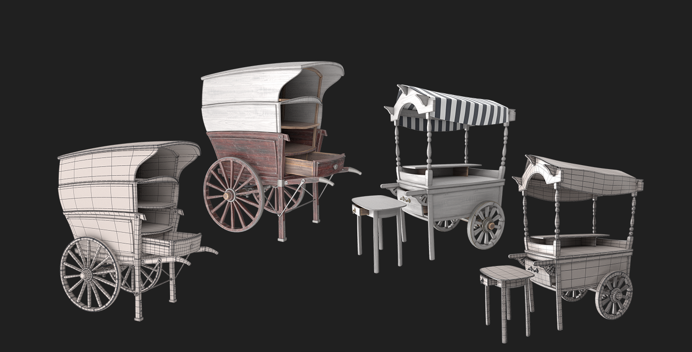 Luka Tolić (Tolitch) - Antique Trailers (3D Game Assets)