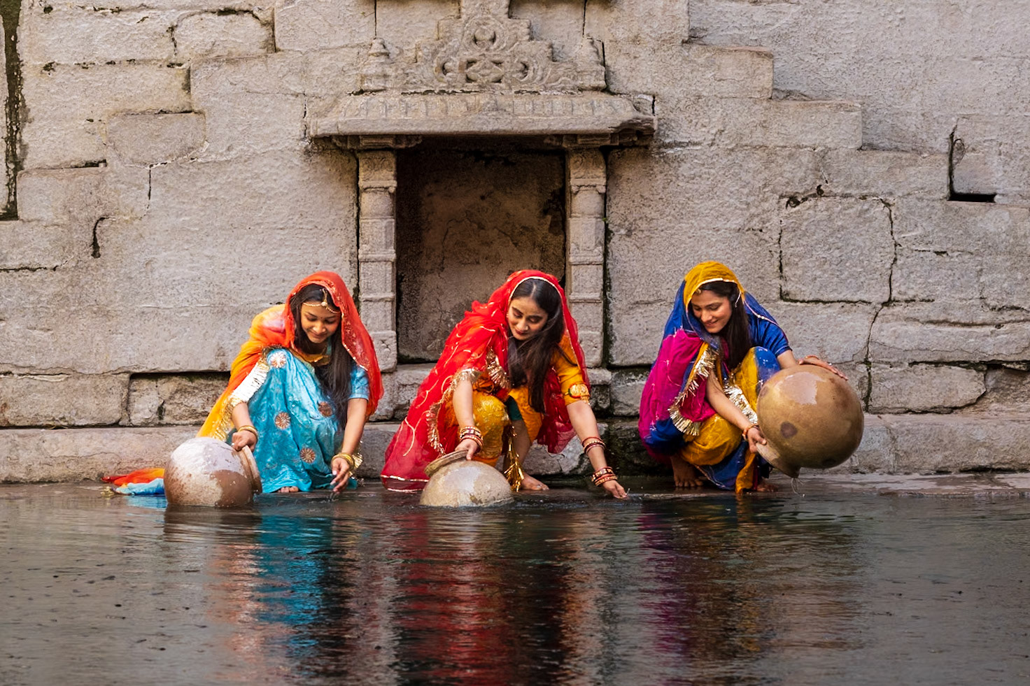 Gathering at the Stepwell
