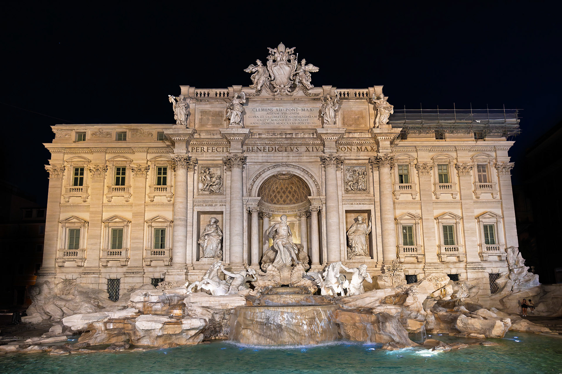 Early Morning at Trevi Fountain, Rome, Italy