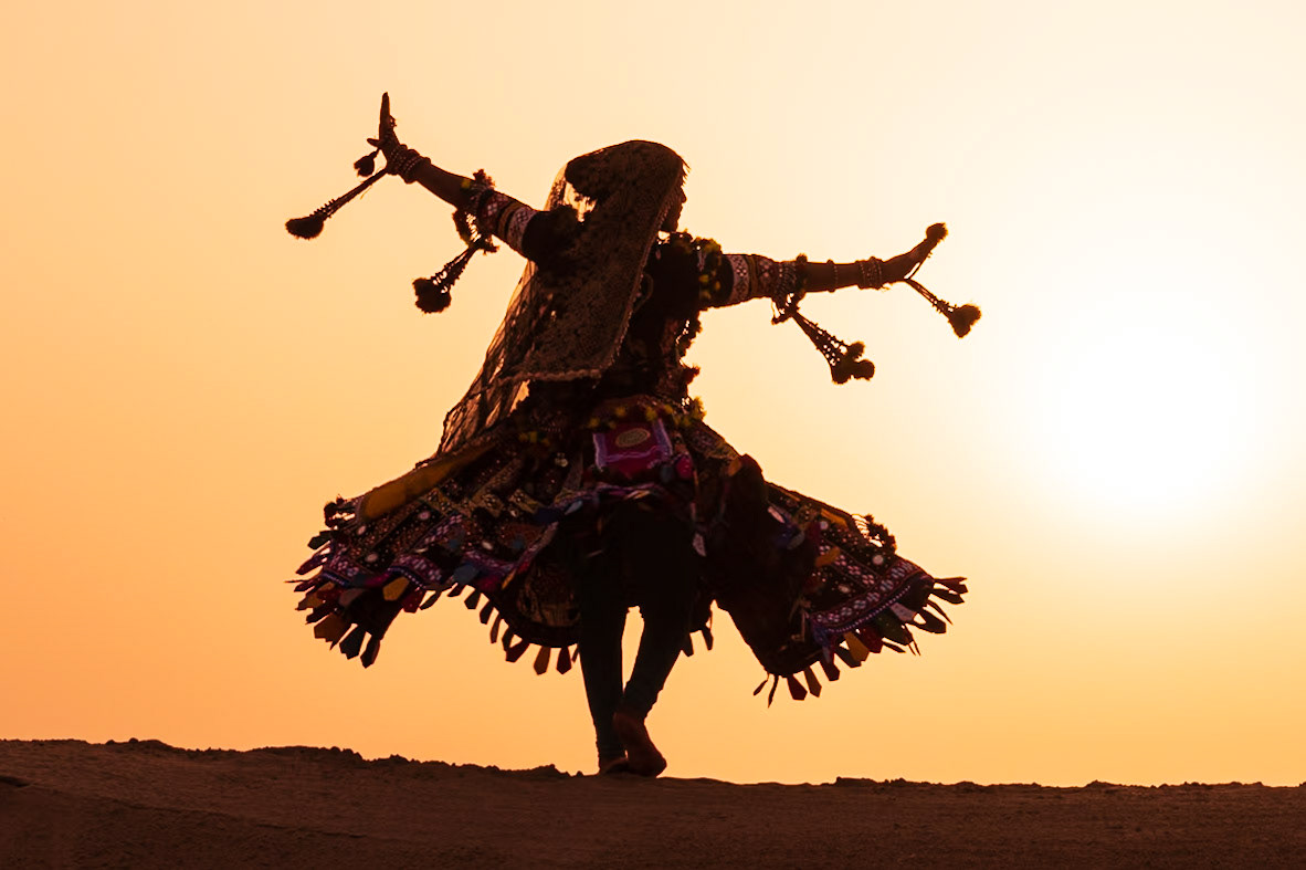 Solo Dancer at Sunset