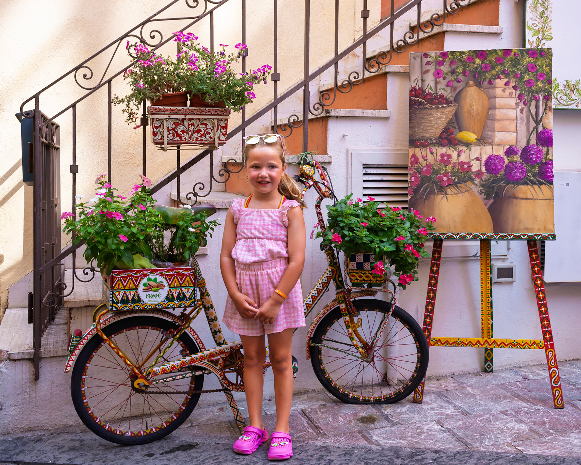Pink, Taormina, Sicily, Italy