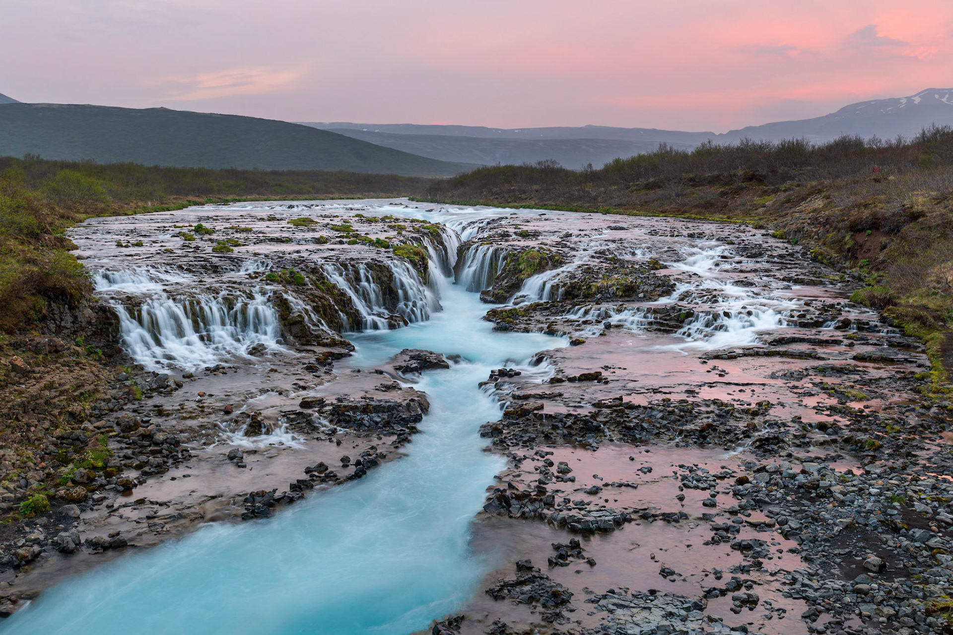 Braurfoss at Sunset
