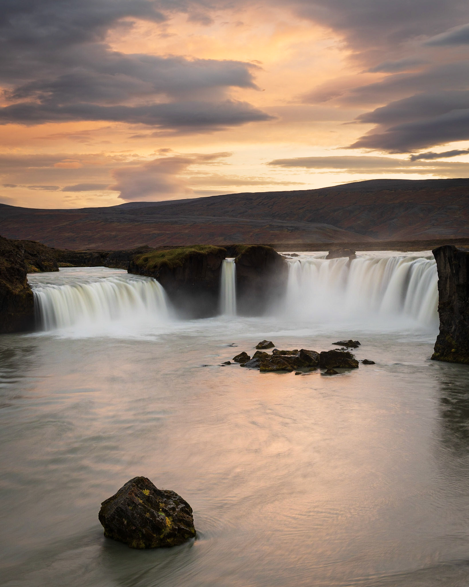 Godafoss Sunset Portrait