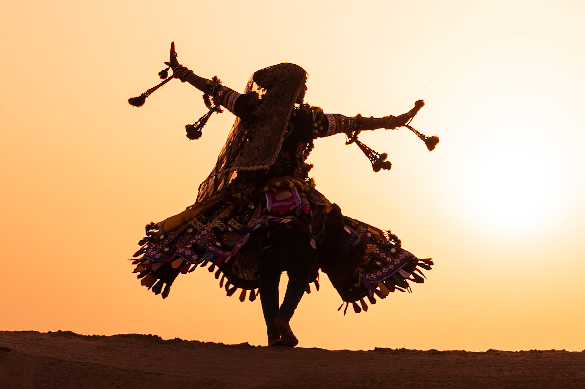 Solo Dancer at Sunset