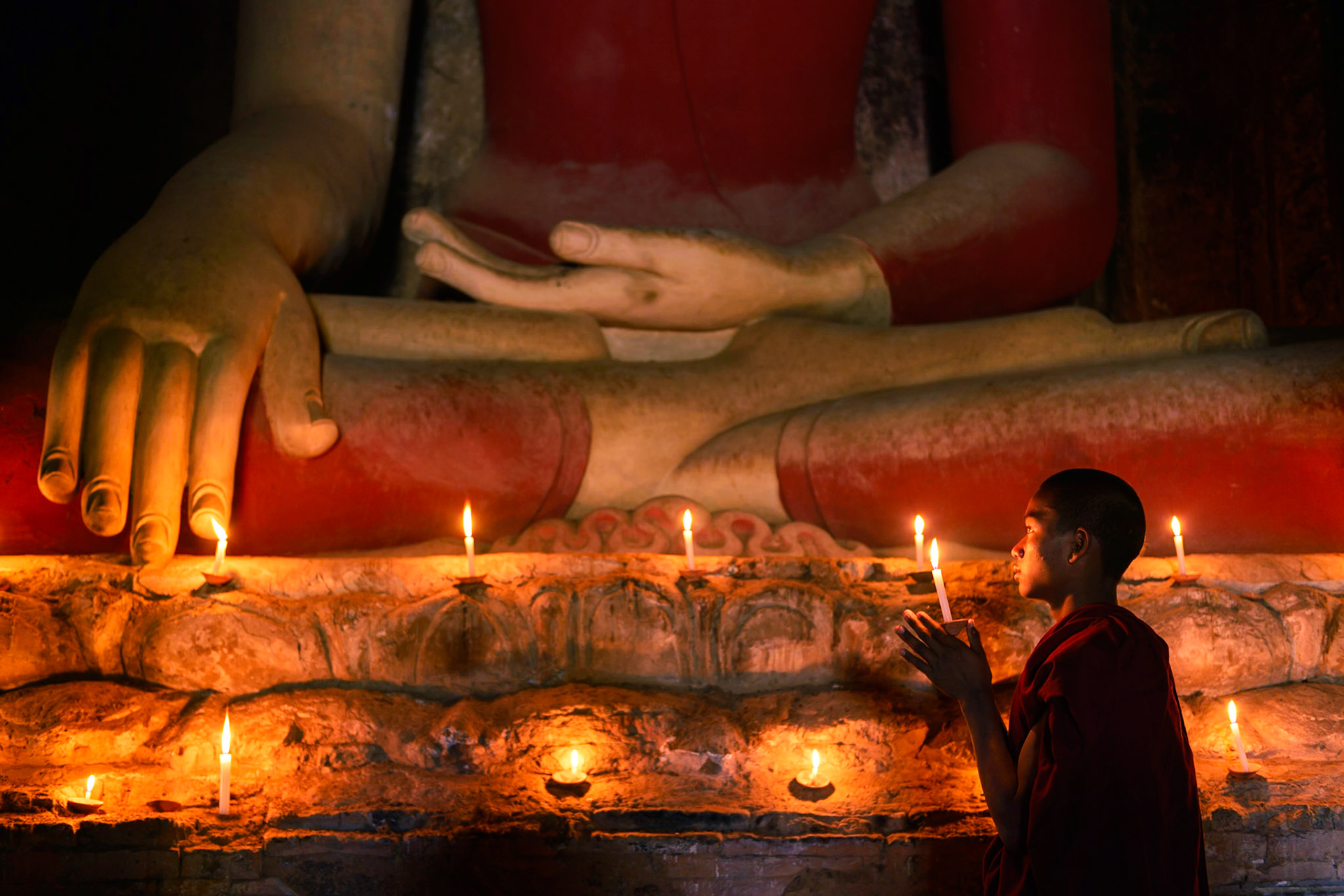 Novice Monk Praying
