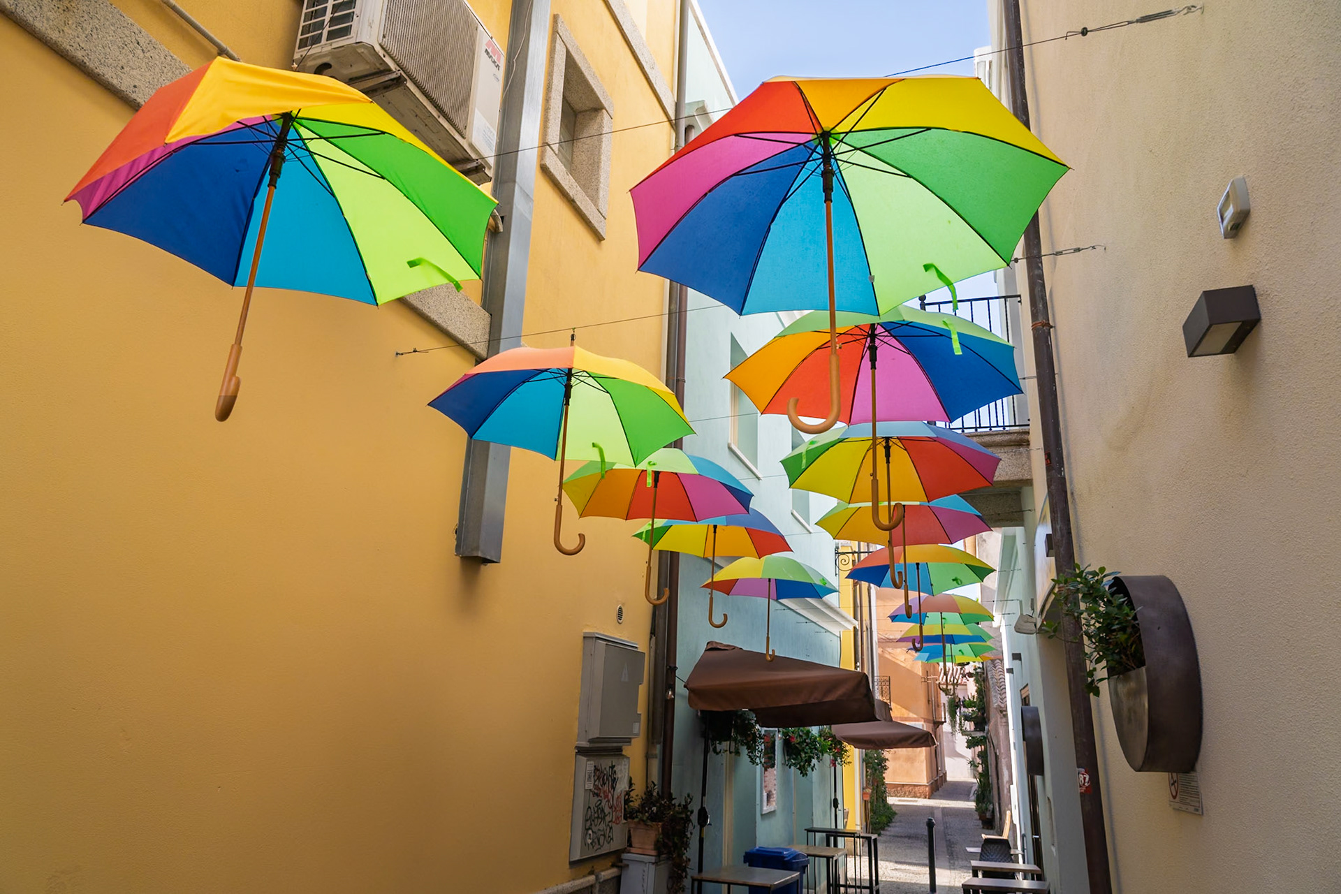 Umbrellas, Olbia, Sardinia, Italy