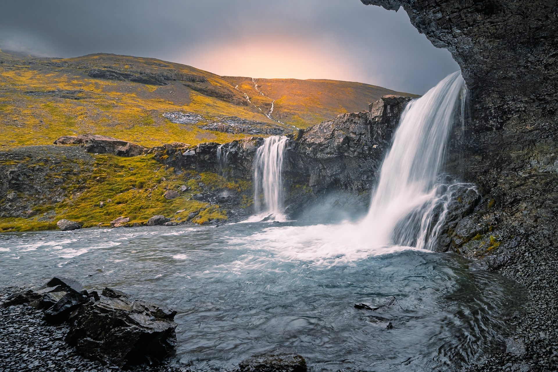 Light Through the Falls