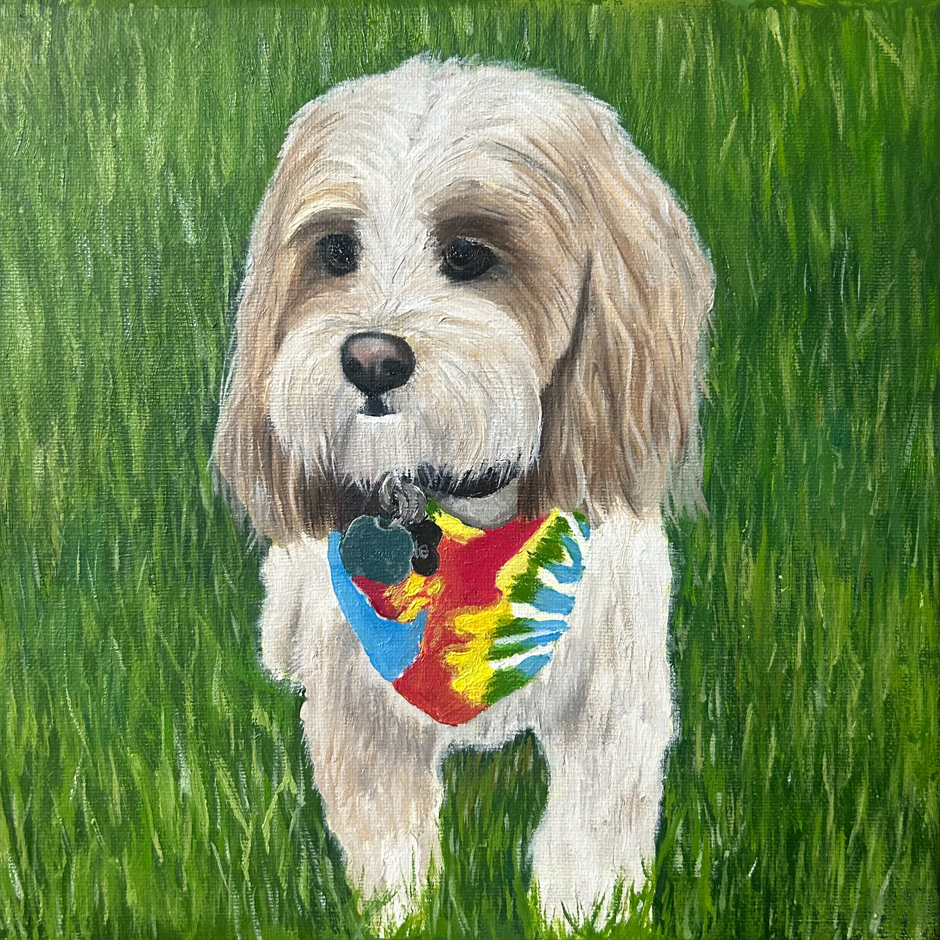 Mookie, 2025, Oil on canvas, 10" x 10"