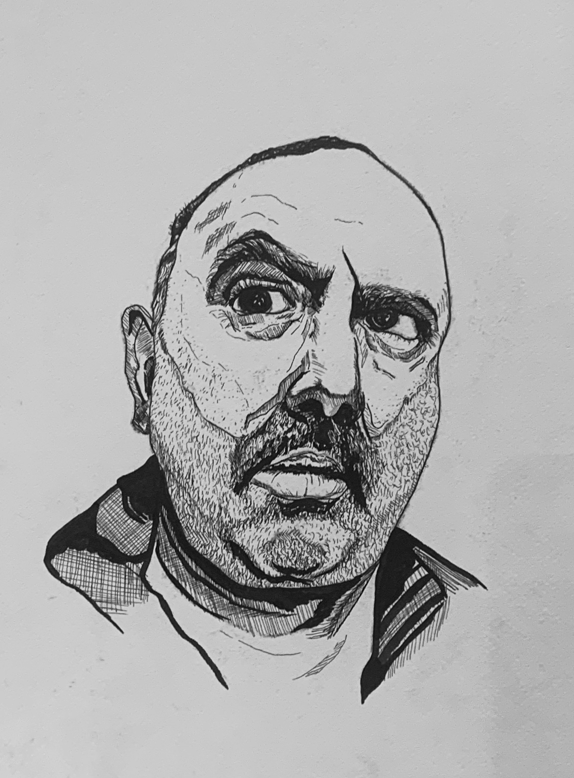 Portrait study, Ink on paper, 2022
