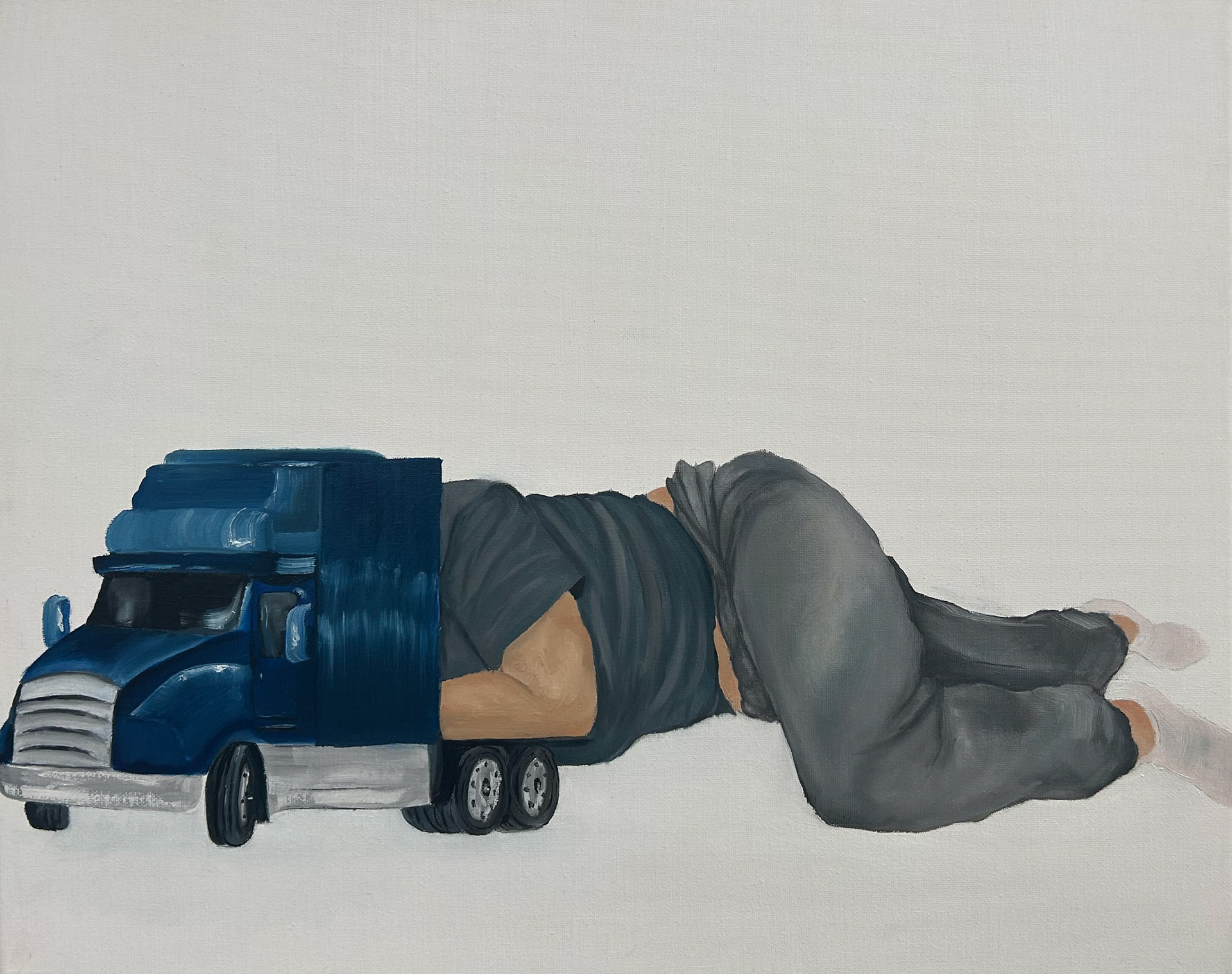  Overload, 2022, Oil on canvas, 20"x16"