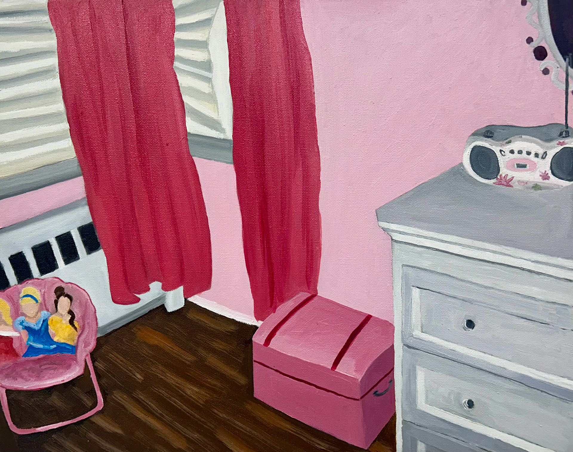 Bedroom, 2025, Oil on canvas, 16" x 20"