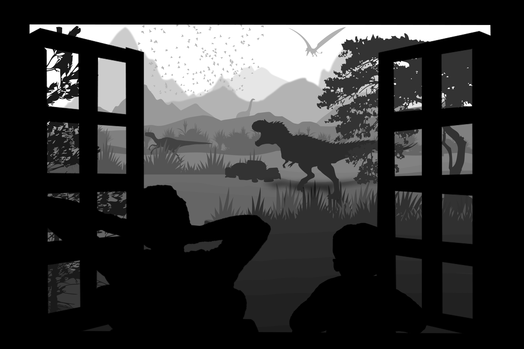 Grayscale Study, 2021, Adobe Illustrator