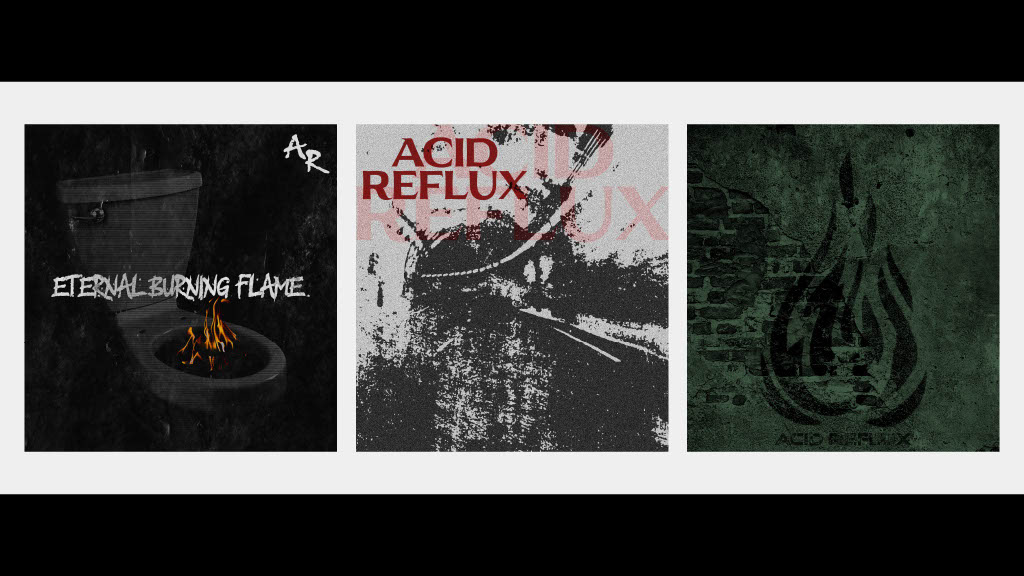 Speed Metal Design Project 2024 - Acid Reflux Album Covers
